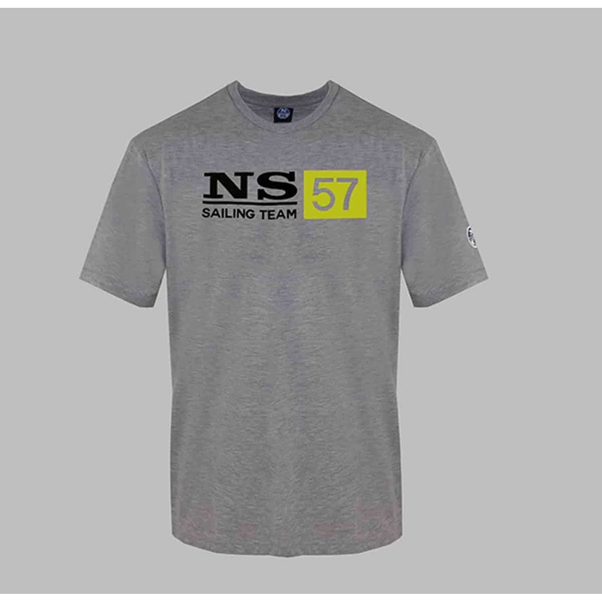 T-Shirt Tag! in für perfekt North Klassisch - Komfortabel Design, North jeden 100% & Baumwolle Sails Herren Grau Klassisches - T-Shirt Sails