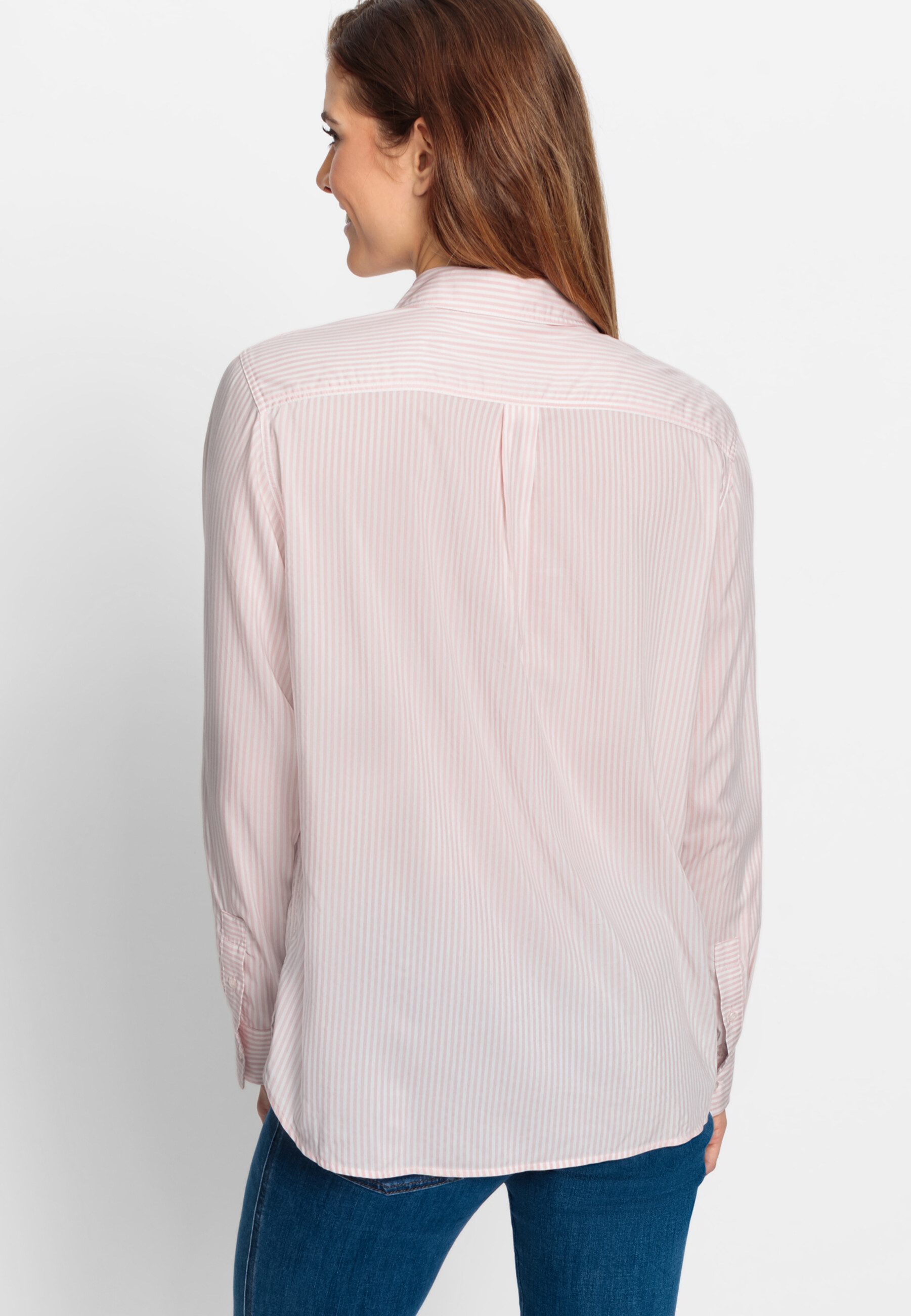 Olsen Hemdbluse mit vertikalen Streifen