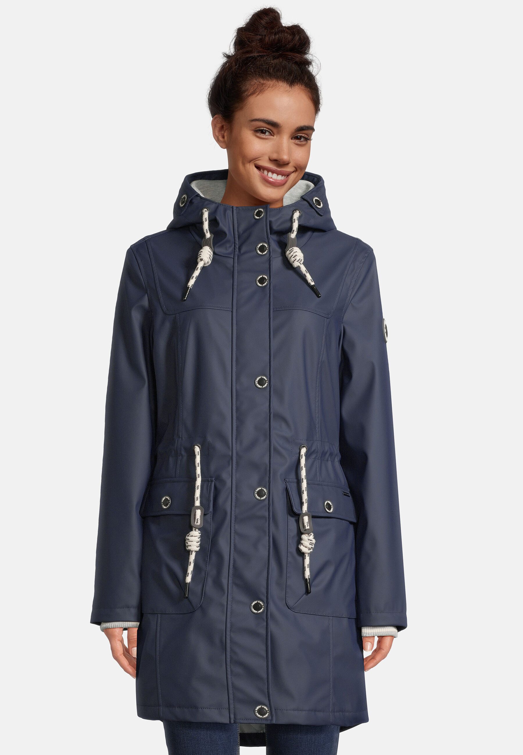 New View Regenjacke Lillie mit weitenregulierbarer Kapuze