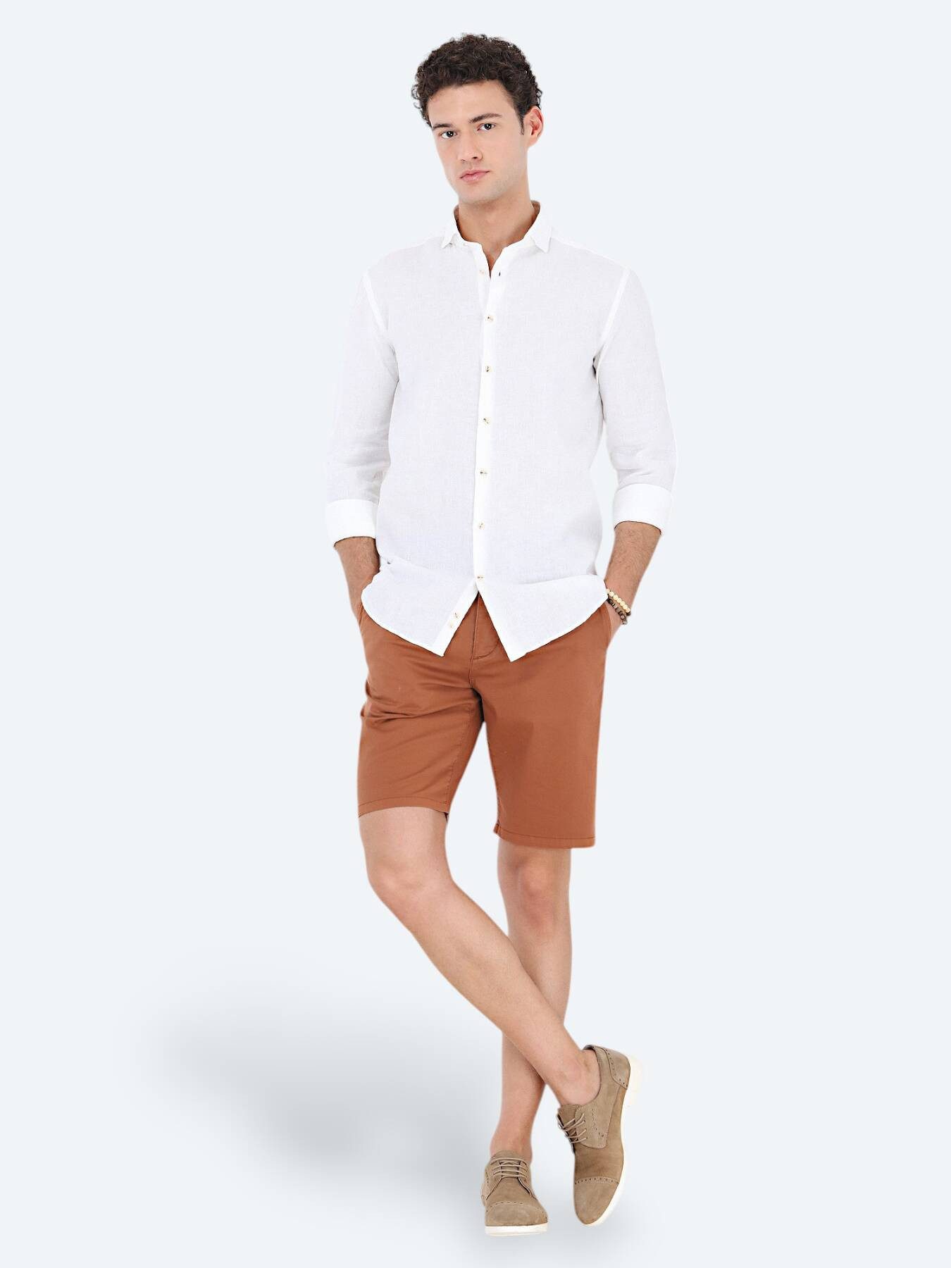 KİP Hemdbluse Weißes Casual Baumwollhemd Regular Fit