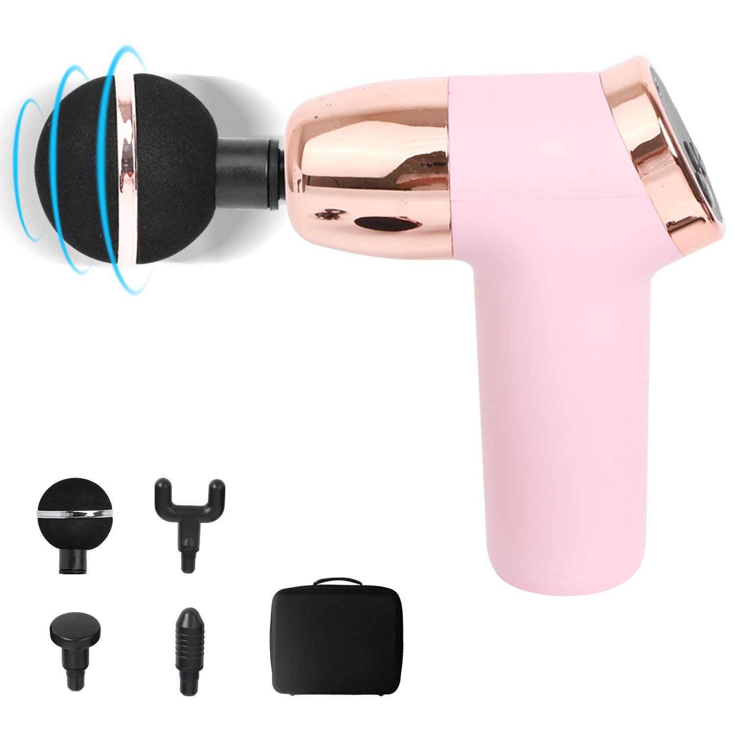Massagegerät Massagepistole AsVIVA MGN2 Physiovibe S Massage Gun mit 4 Aufsätzen