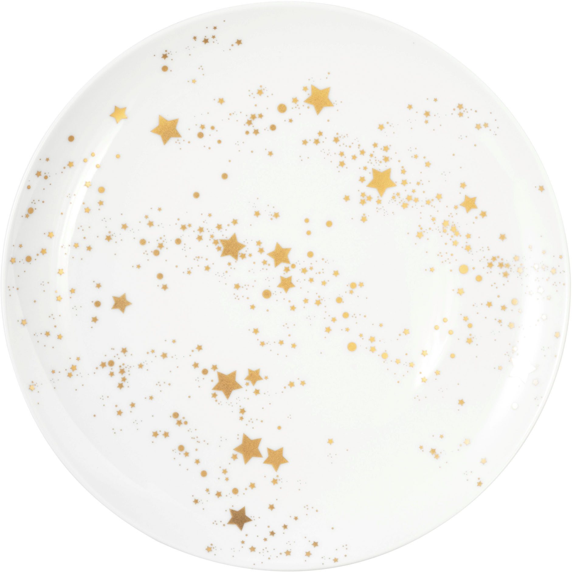 Seltmann Weiden Frühstücksteller Liberty - Golden Stars, (1 St), Teller rund 22,5 cm