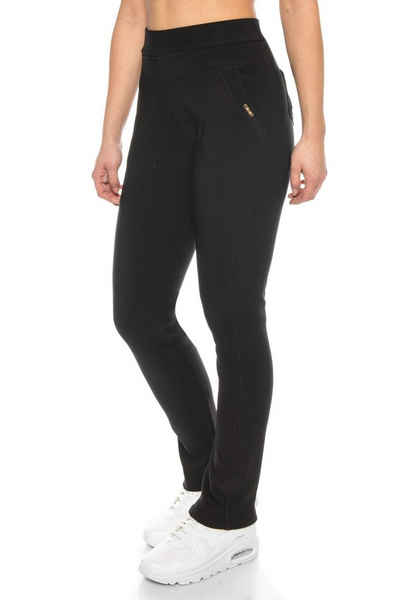 Kendindza Collection Thermohose Damen Winter gefüttert warm Innenfleece Winterhose elegant & stretch Gummibund, Schlupfhose