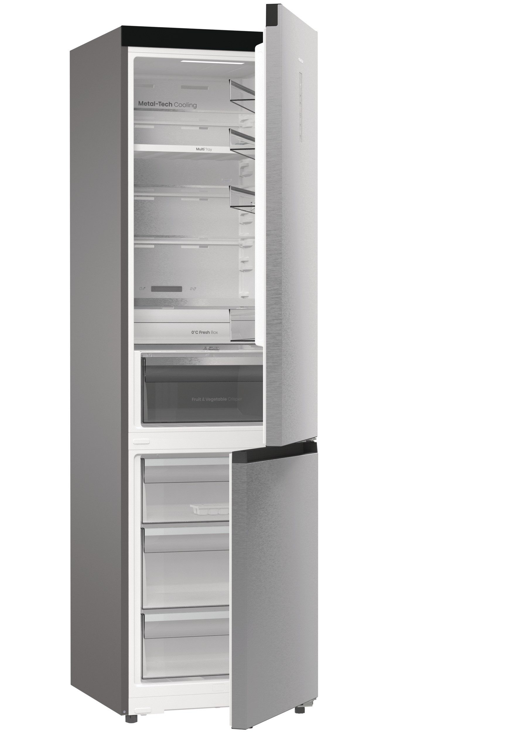 Hisense Kühl-/Gefrierkombination RB5P410SACC, 203 cm hoch, 59,5 cm breit, BigVolume - 413 Liter Volumen