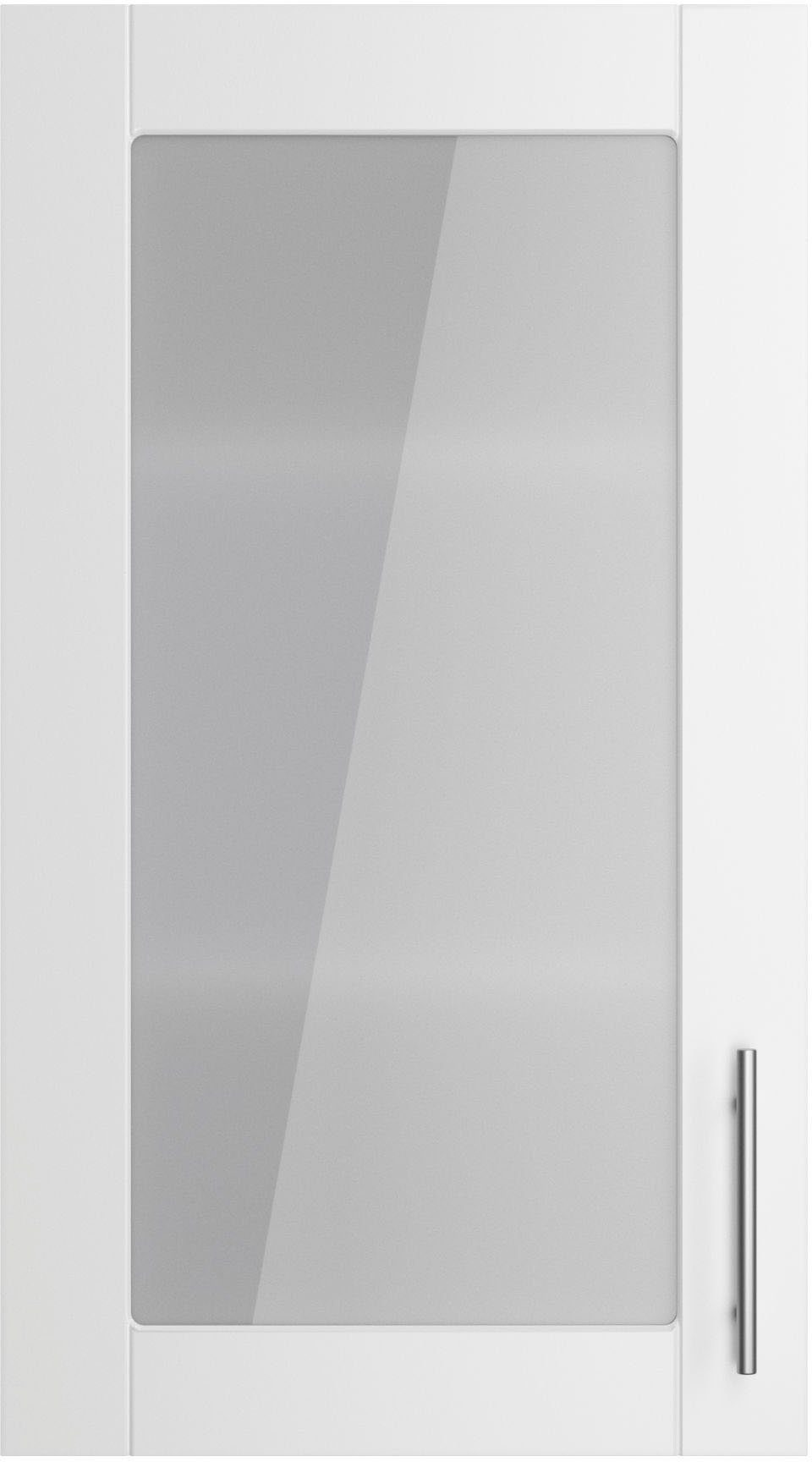 OPTIFIT Glashängeschrank Ahus Breite 50 cm weiß matt/wildeiche Nachbildung | wildeiche Nachbildung