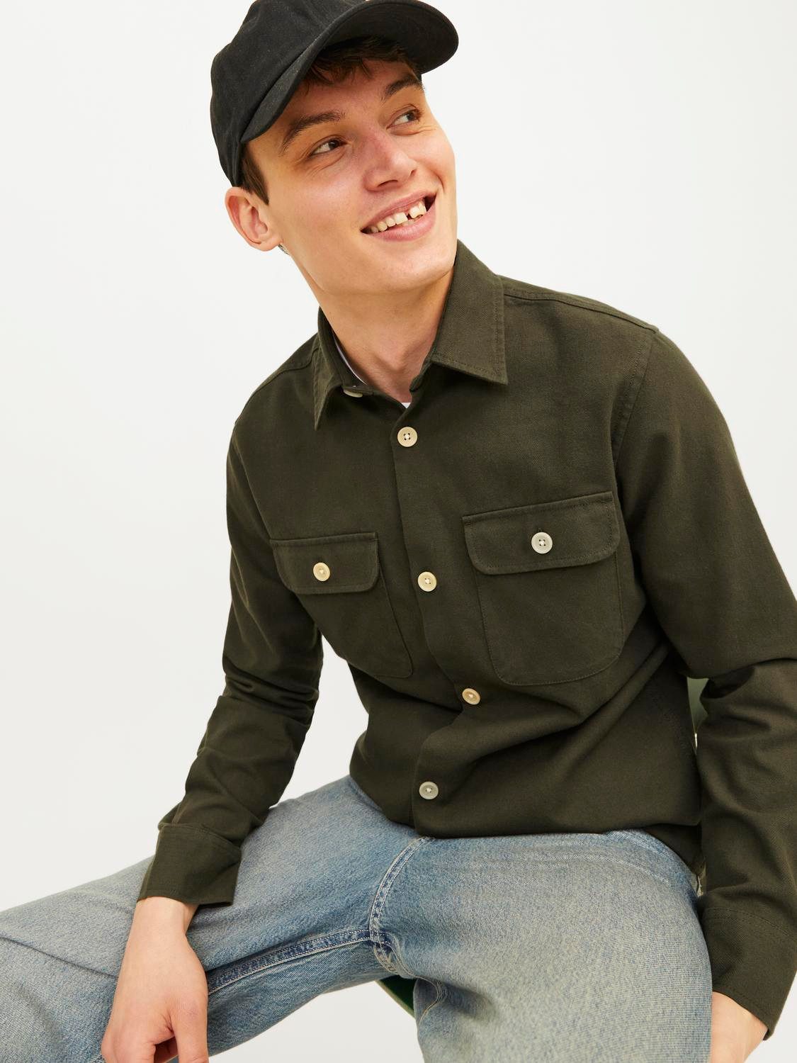 Jack & Jones Langarmhemd JJEDARREN OVERSHIRT günstig online kaufen