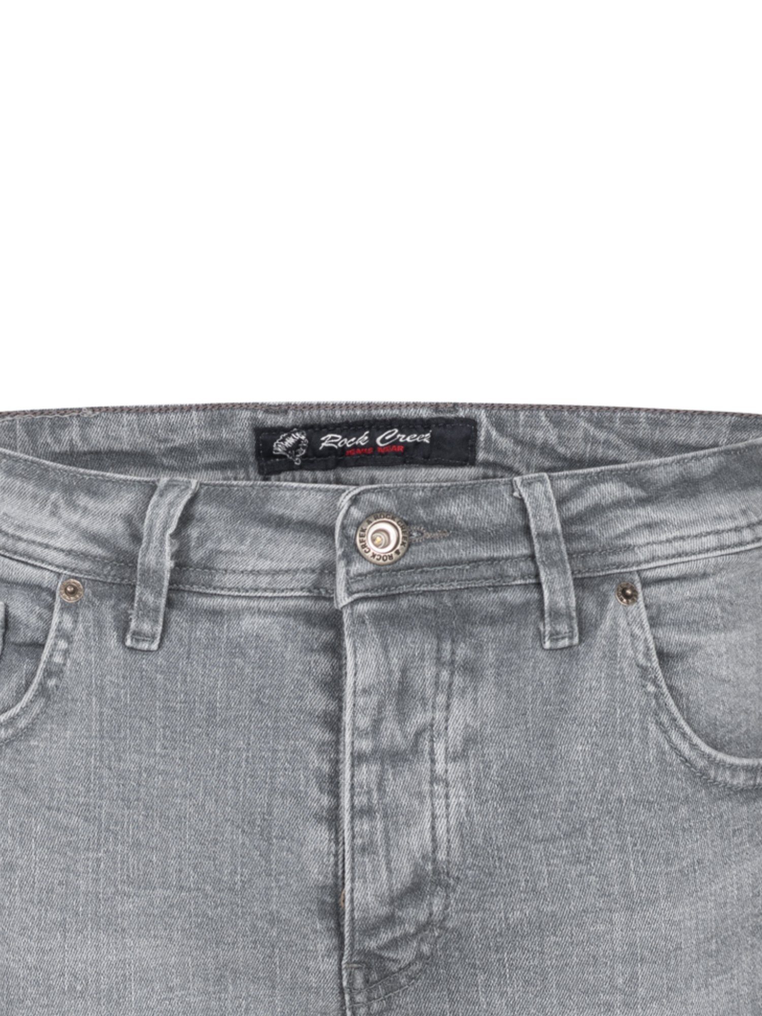 Rock Creek Regular-fit-Jeans Herren Jeans Stonewashed Grau RC-2412