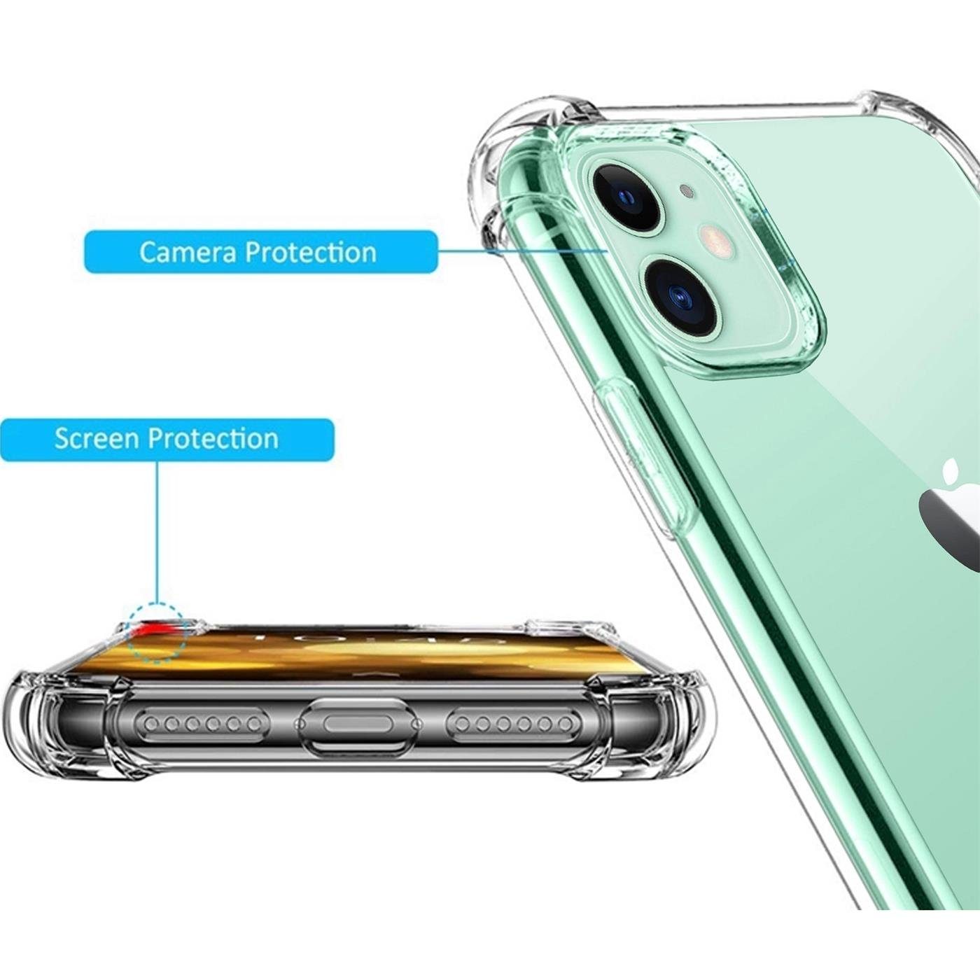 CoolGadget Handyhülle Anti Shock Rugged Case für Apple iPhone 11 6,1 Zoll, Slim Cover Kantenschutz Schutzhülle für iPhone 11 Hülle Transparent – Bild 3 von 5