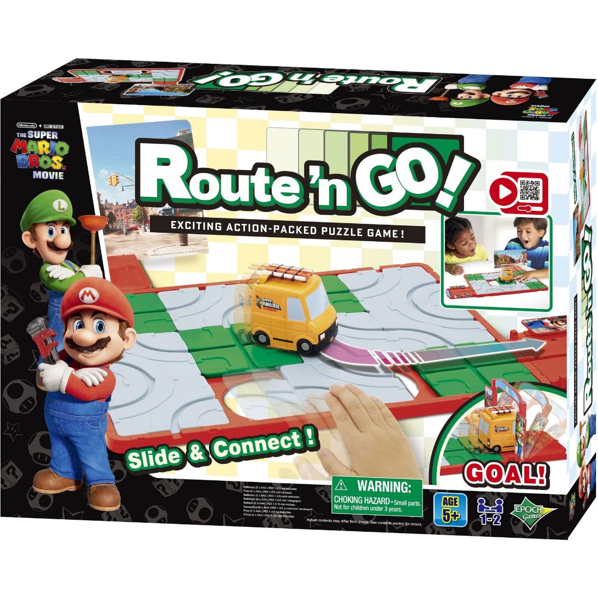 EPOCH Traumwiesen Spielesammlung Super Mario Route n Go, Verschiebbare Wegplatten mit mehreren Spielmodi