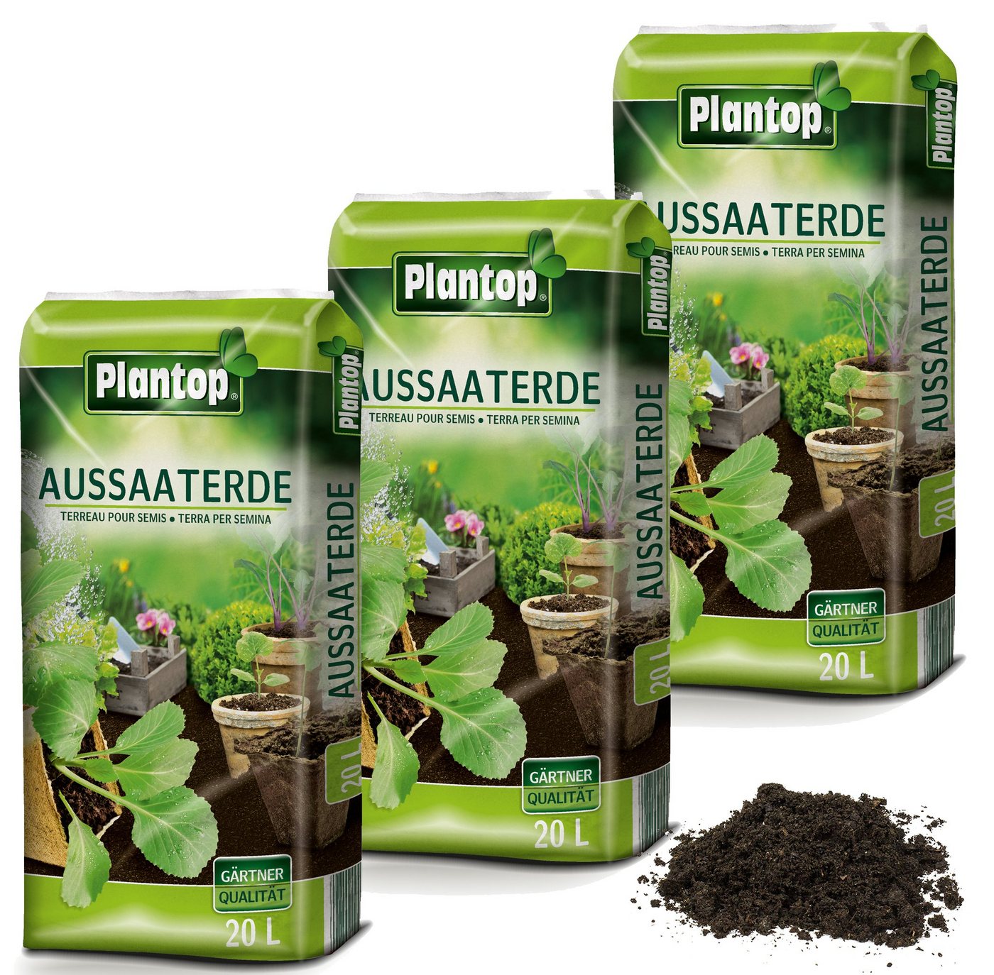 Thumbnail - Plantop Anzucht- und Kräutererde Kultursubstrat, (3-St)