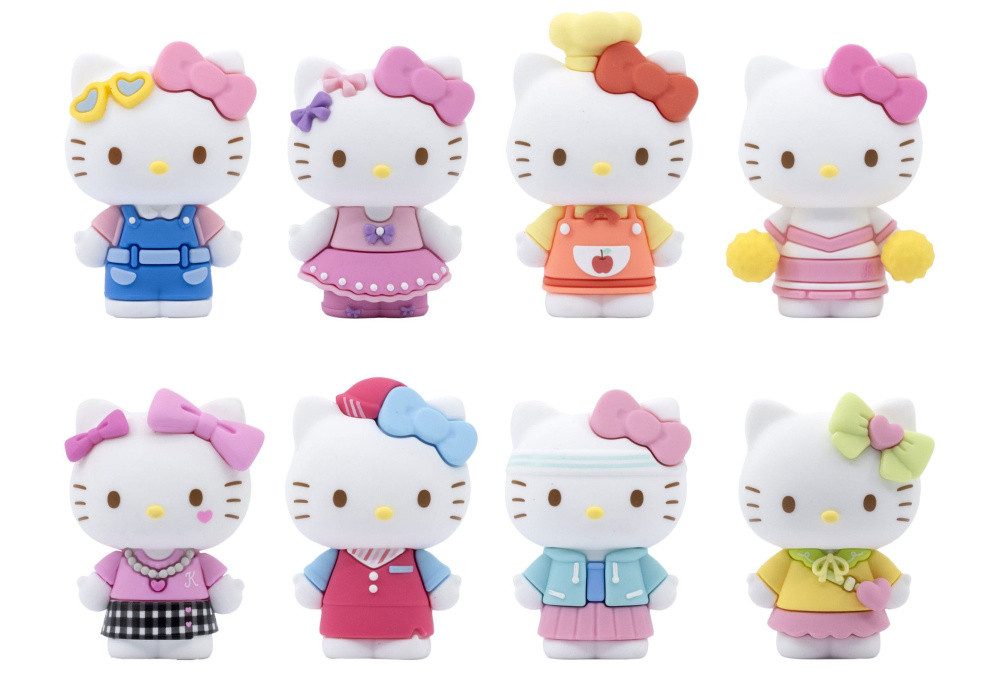 YuMe Toys Merchandise-Figur Sanrio Mini-Doll Cute Outfits Series Minifiguren Hello Kitty 5 cm Disp