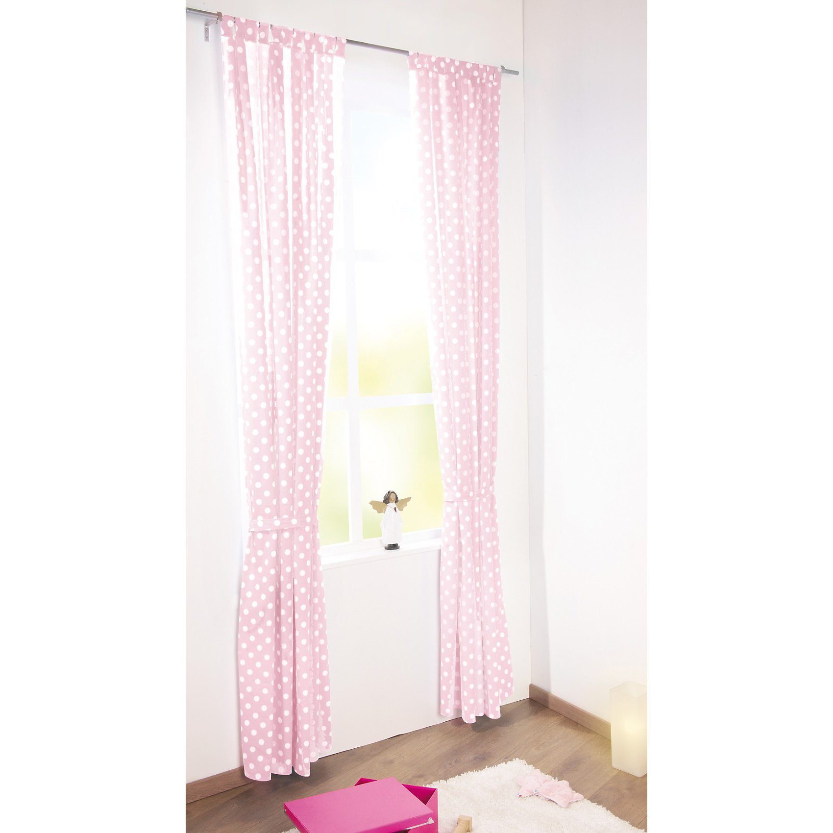 Pinolino Vorhang Punkte Rosa 140 X 245 Cm 1 Schal