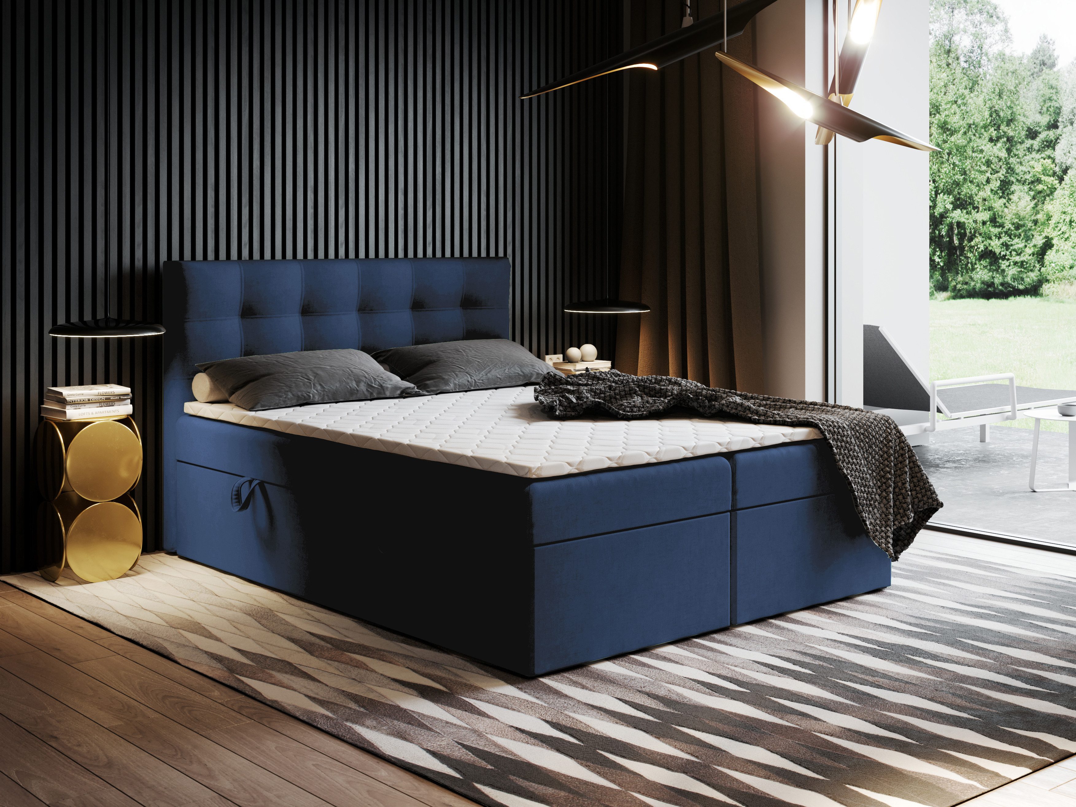 Godre Boxspringbett mit Bettkasten Ewora 180x200 günstig online kaufen
