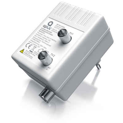 Aplic Verstärker (Antennen Verstärker für DVB-T2 / Kabel TV / Radio Signalverstärkung von 2x 15 dB)