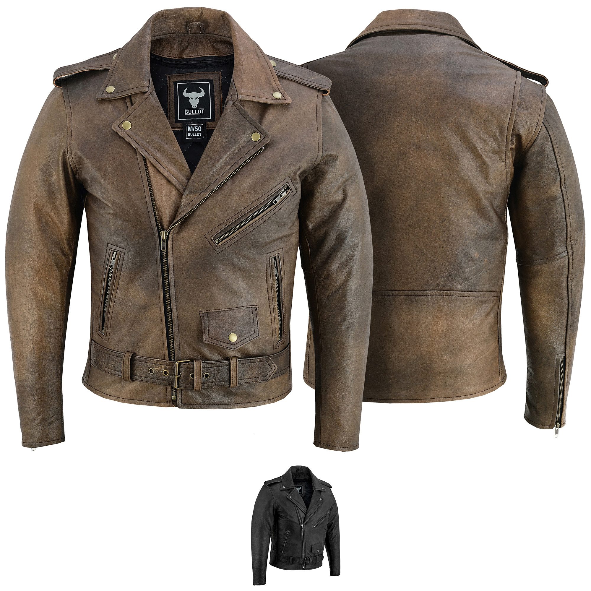 BULLDT Motorradjacke BLD418J Rockerjacke Chopper Lederjacke Brando Retro vi günstig online kaufen