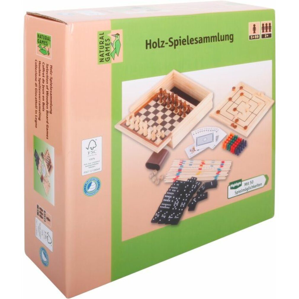 Vedes Spiel NG Holz-Spielesammlung 50 in 1