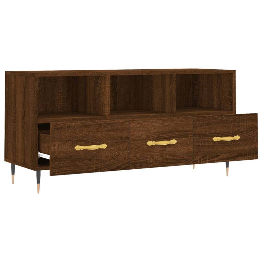 furnicato TV-Schrank Braun Holzwerkstoff 102x36x50 cm Eichen-Optik