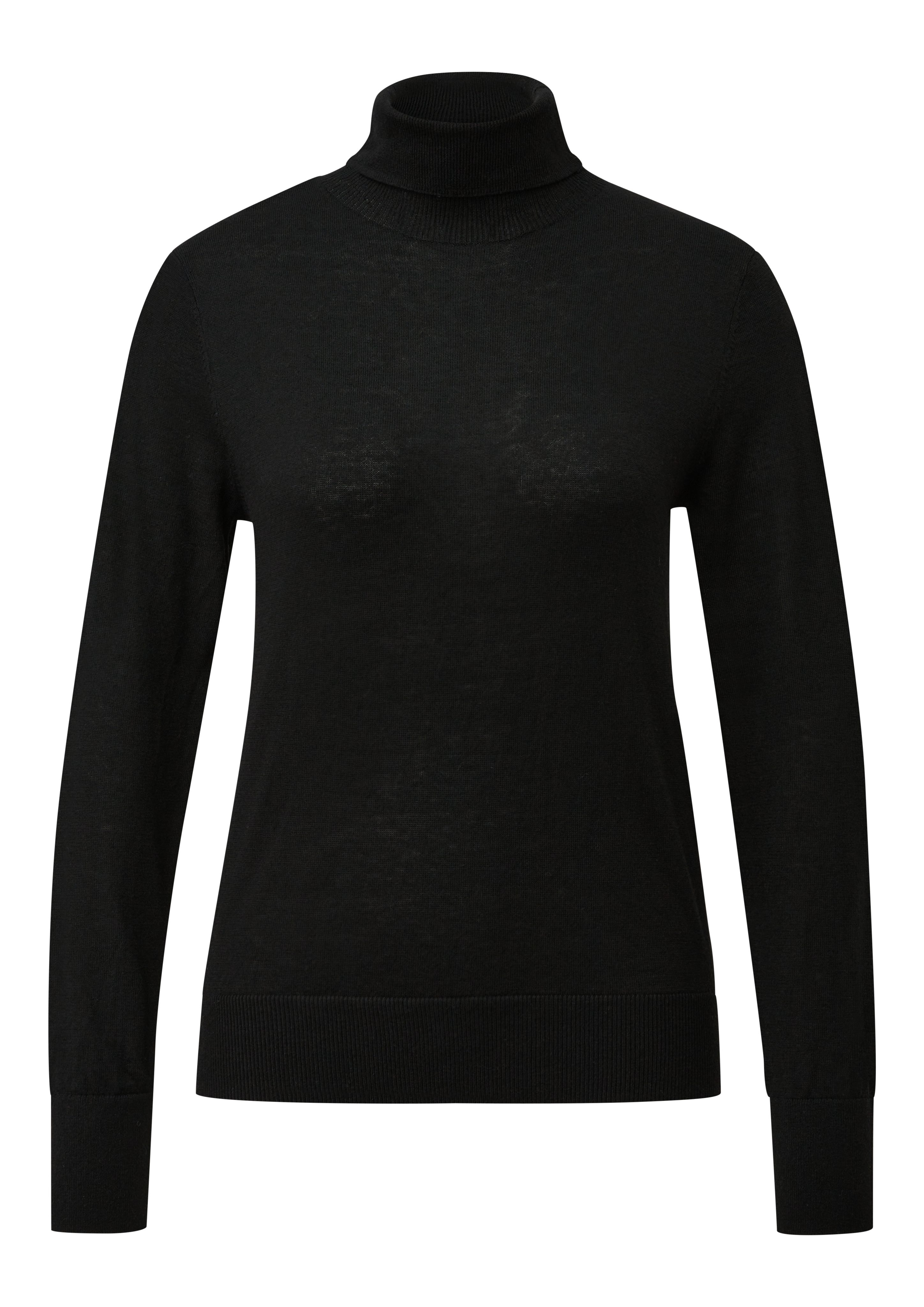 s.Oliver BLACK LABEL Rollkragenpullover mit Wolle / Unifarben