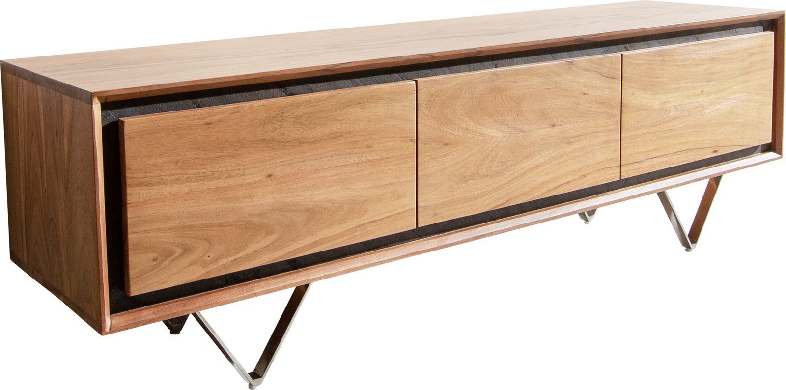 DELIFE Lowboard Stonegrace, Akazie Natur 145 günstig online kaufen