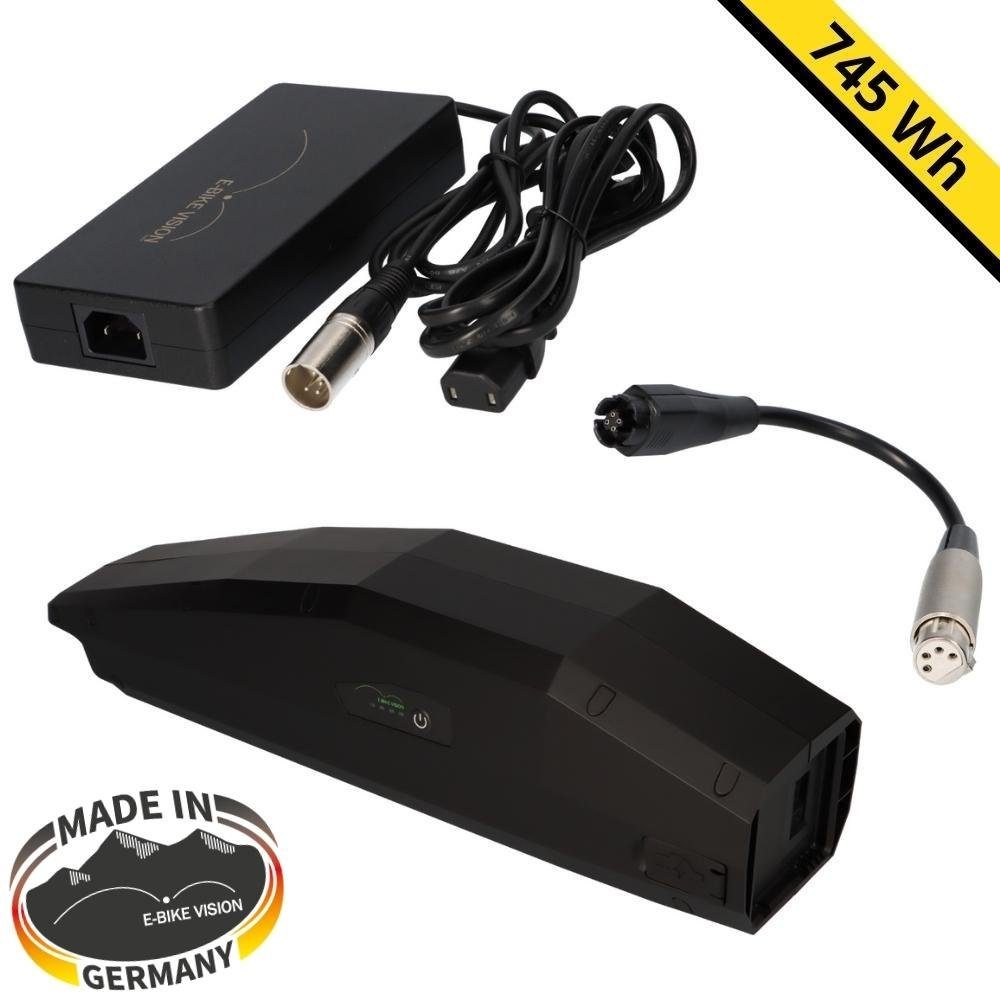 E-Bike Vision SET E-Bike Akku 36 Volt 20,7Ah 745Wh für Yamaha + Ladegerät E-Bike Akku