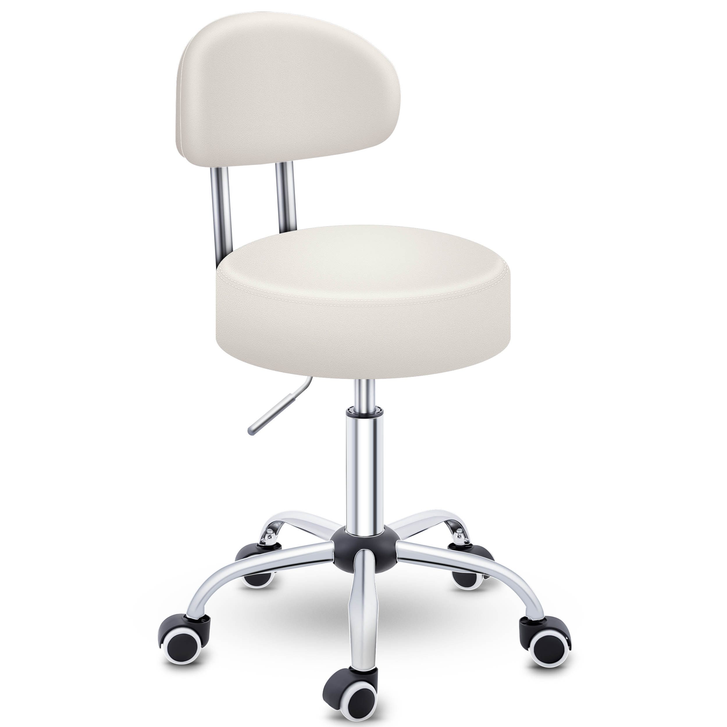 TRESKO Drehhocker Rollhocker mit Lehne, Arbeitshocker günstig online kaufen