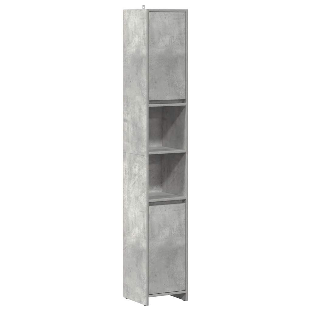 vidaXL Badezimmer-Set Badezimmerschrank Betongrau 30x30x183,5 cm Holzwerkst günstig online kaufen