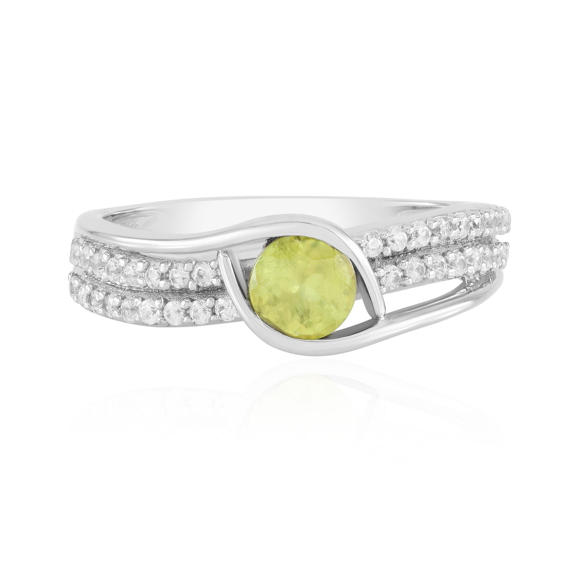 Silberring Cavill Ring aus platinisiertem 925er Silber mit 0,49 ct Sphen