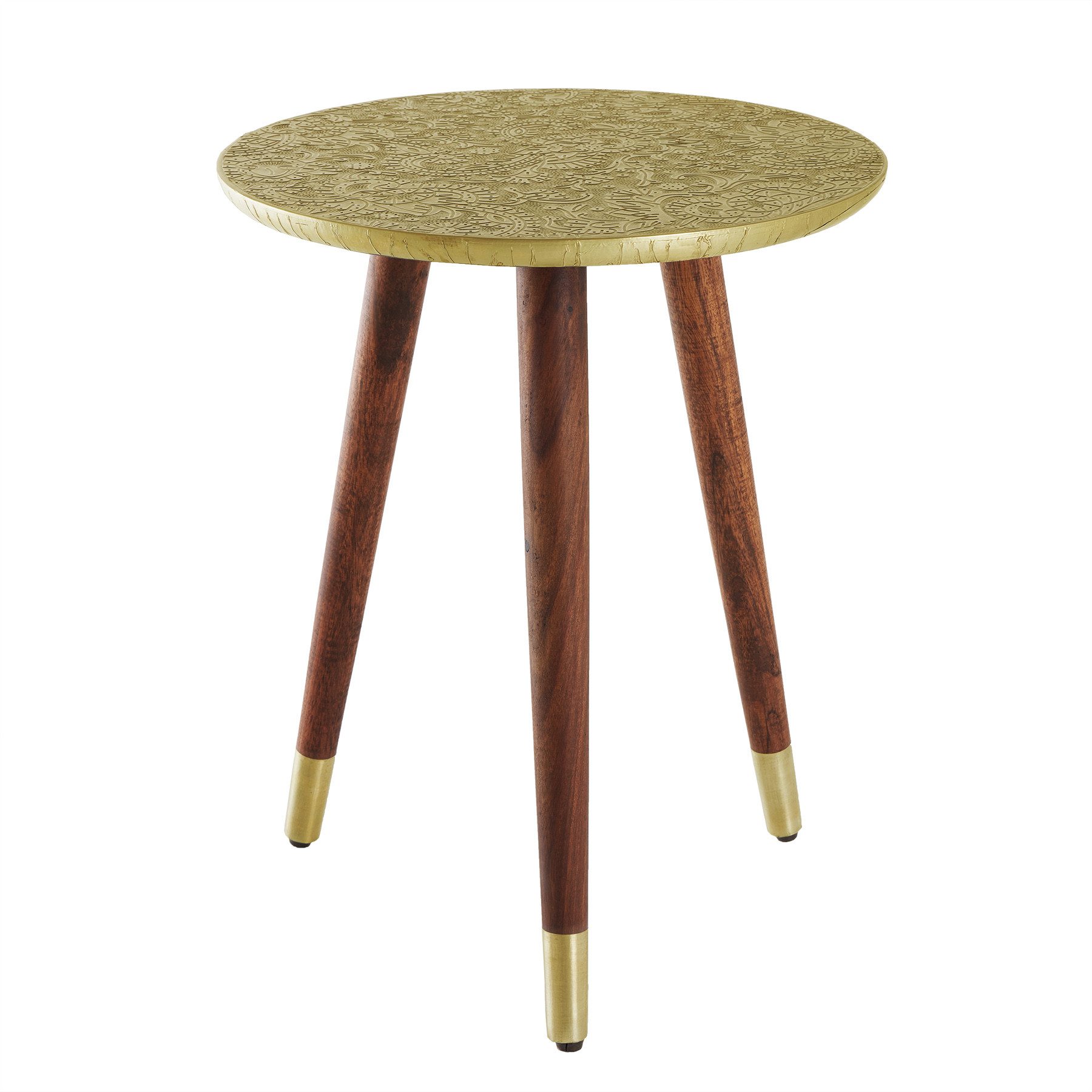 riess-ambiente Beistelltisch ALCAZAR Ø50cm antik gold / braun (Einzelartike günstig online kaufen