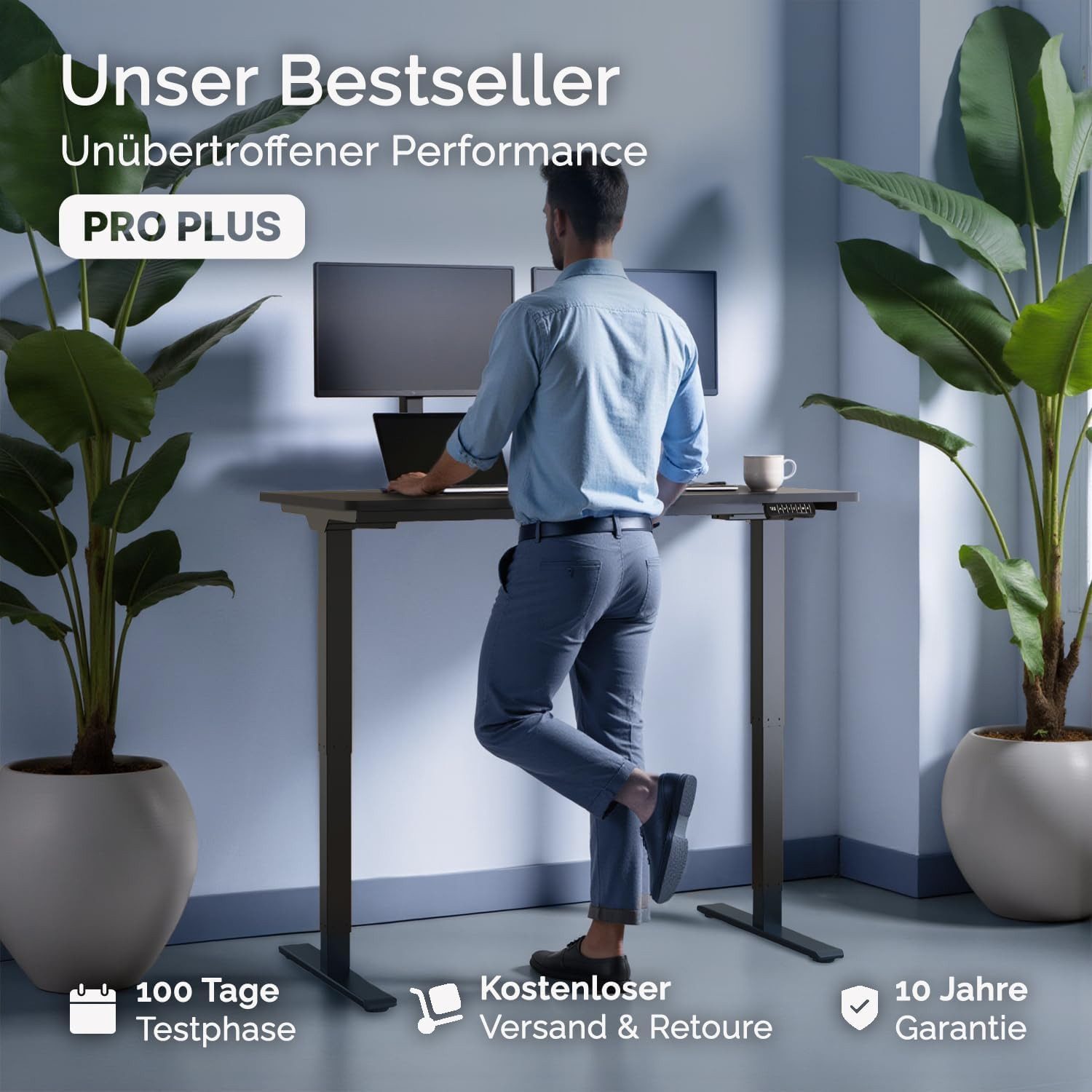 DESKSPACE Schreibtisch Höhenverstellbarer Schreibtisch – elektrisch, günstig online kaufen