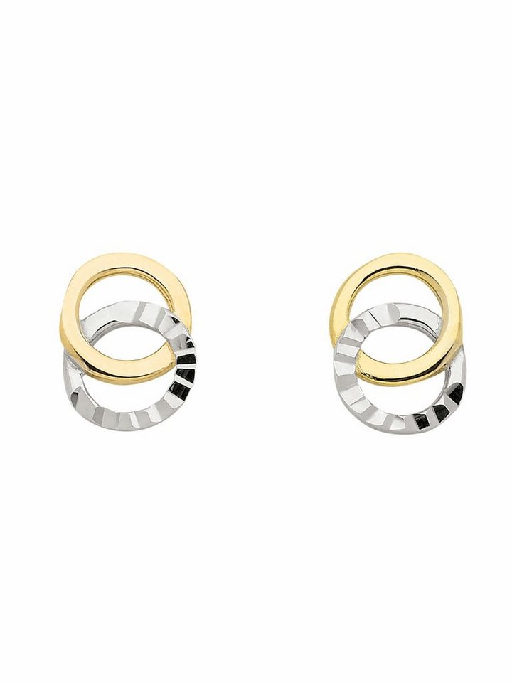 Adelia´s Paar Ohrhänger 1 Paar 333 Gold Ohrringe / Ohrstecker, 333 Gold  Goldschmuck für Damen, Maße - Breite 9 mm