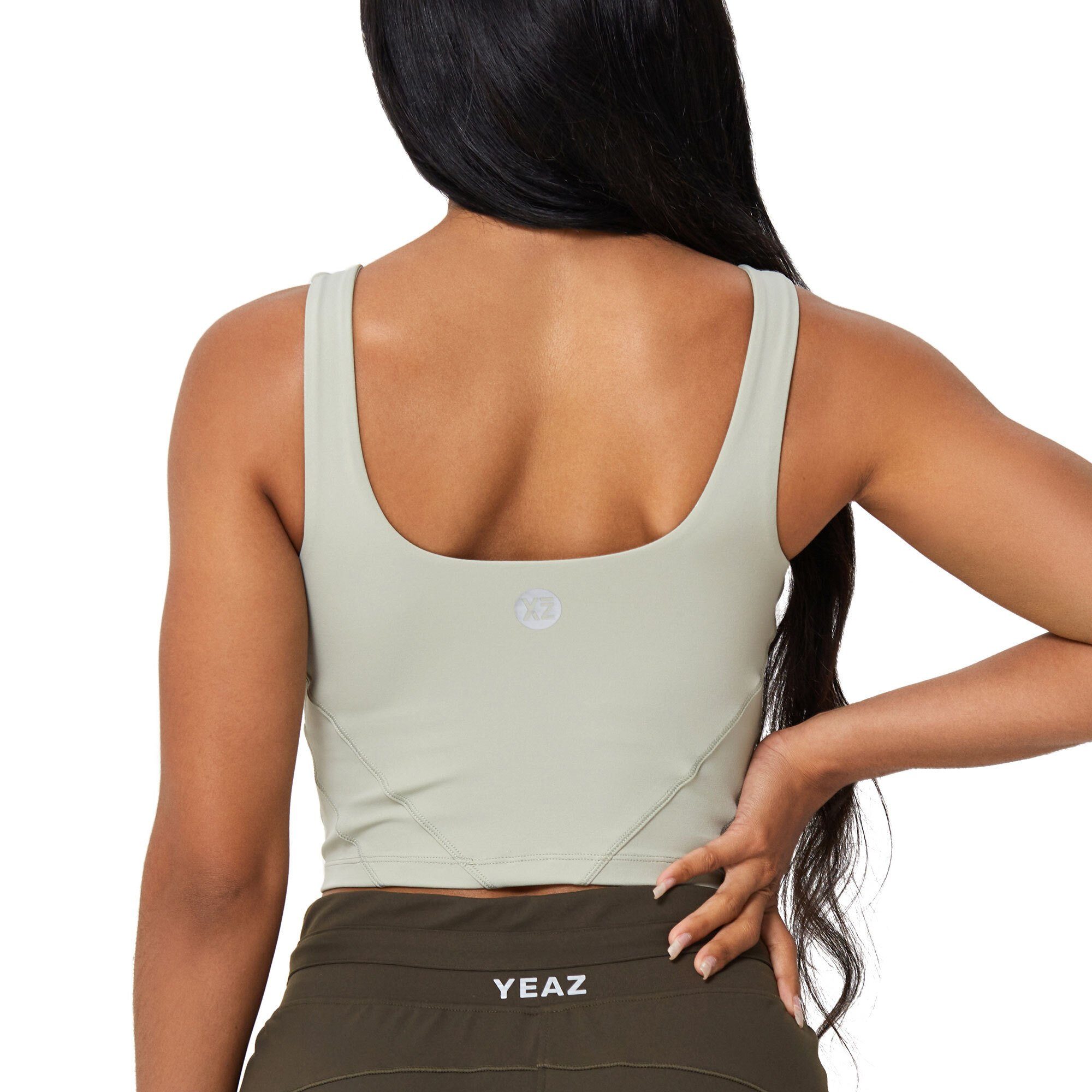 YEAZ Yogatop TODAY grün sportliches Innovative & ein Shape top (1-tlg) Materialien