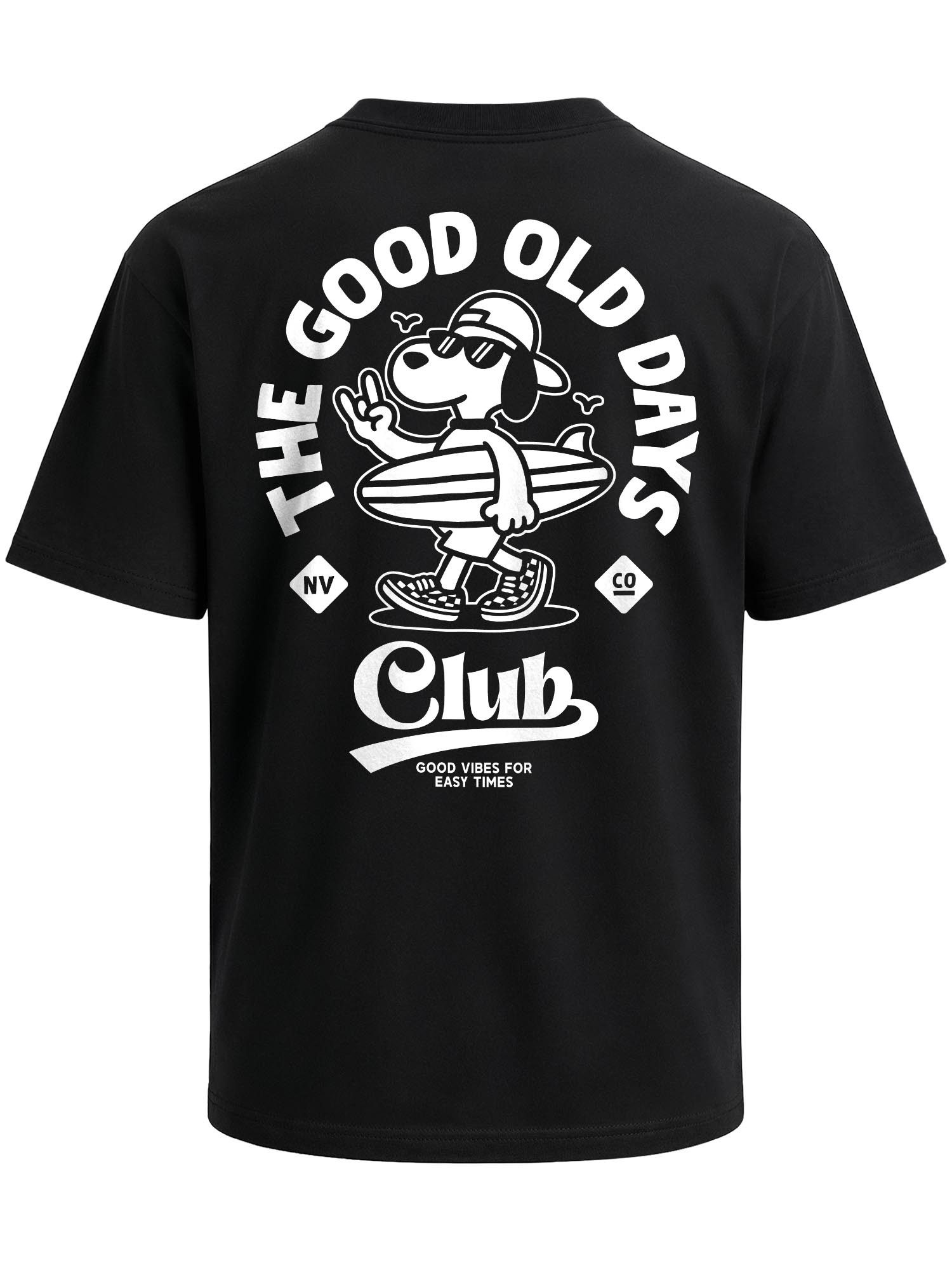Neverless Oversize-Shirt Herren T-Shirt - Good old Days - Oversized Relaxed Fit Sommer Fashion mit Print