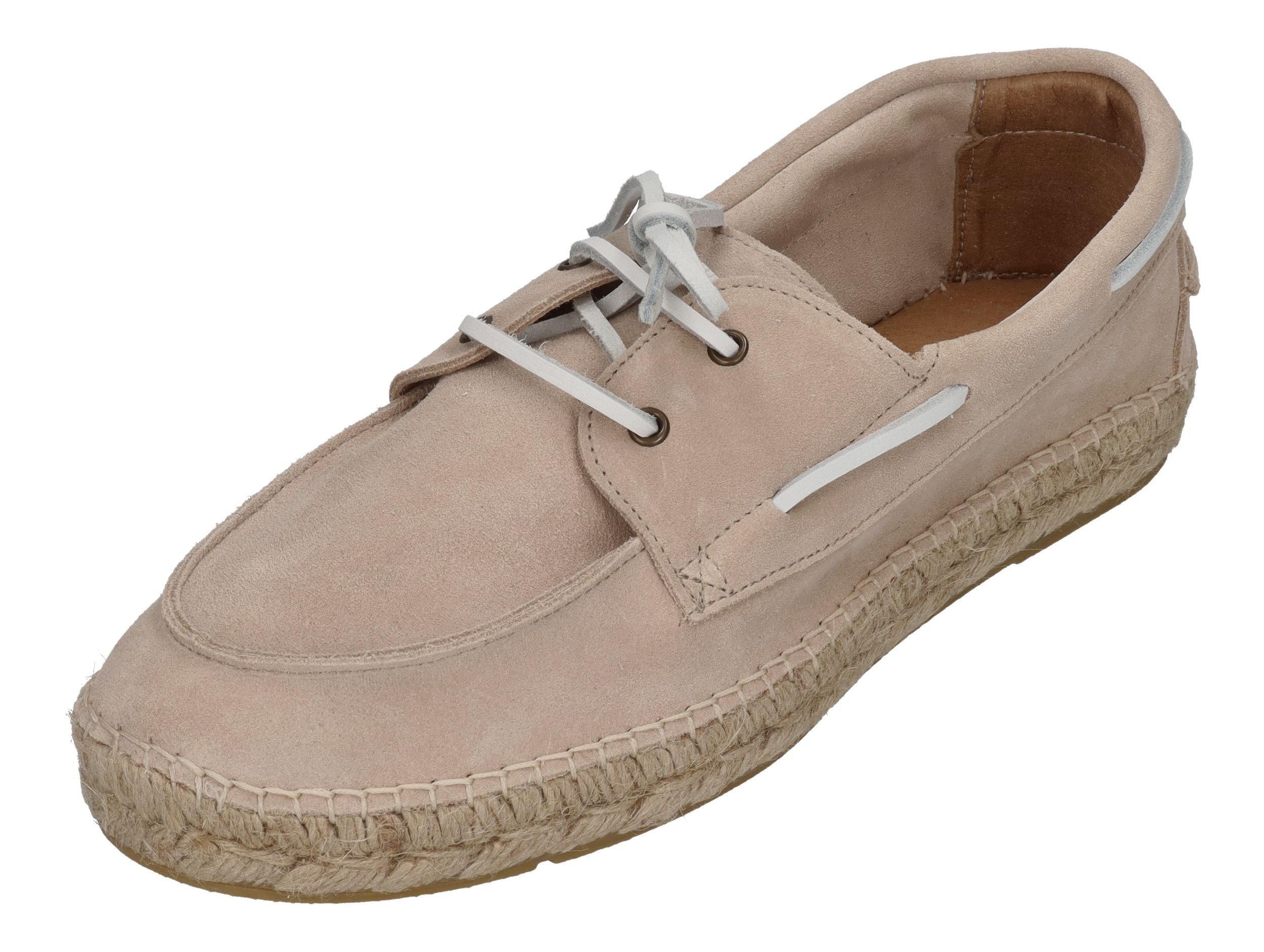 espadrij l´originale NAVIRE VELOUR MEN Espadrille Beige x White Laces