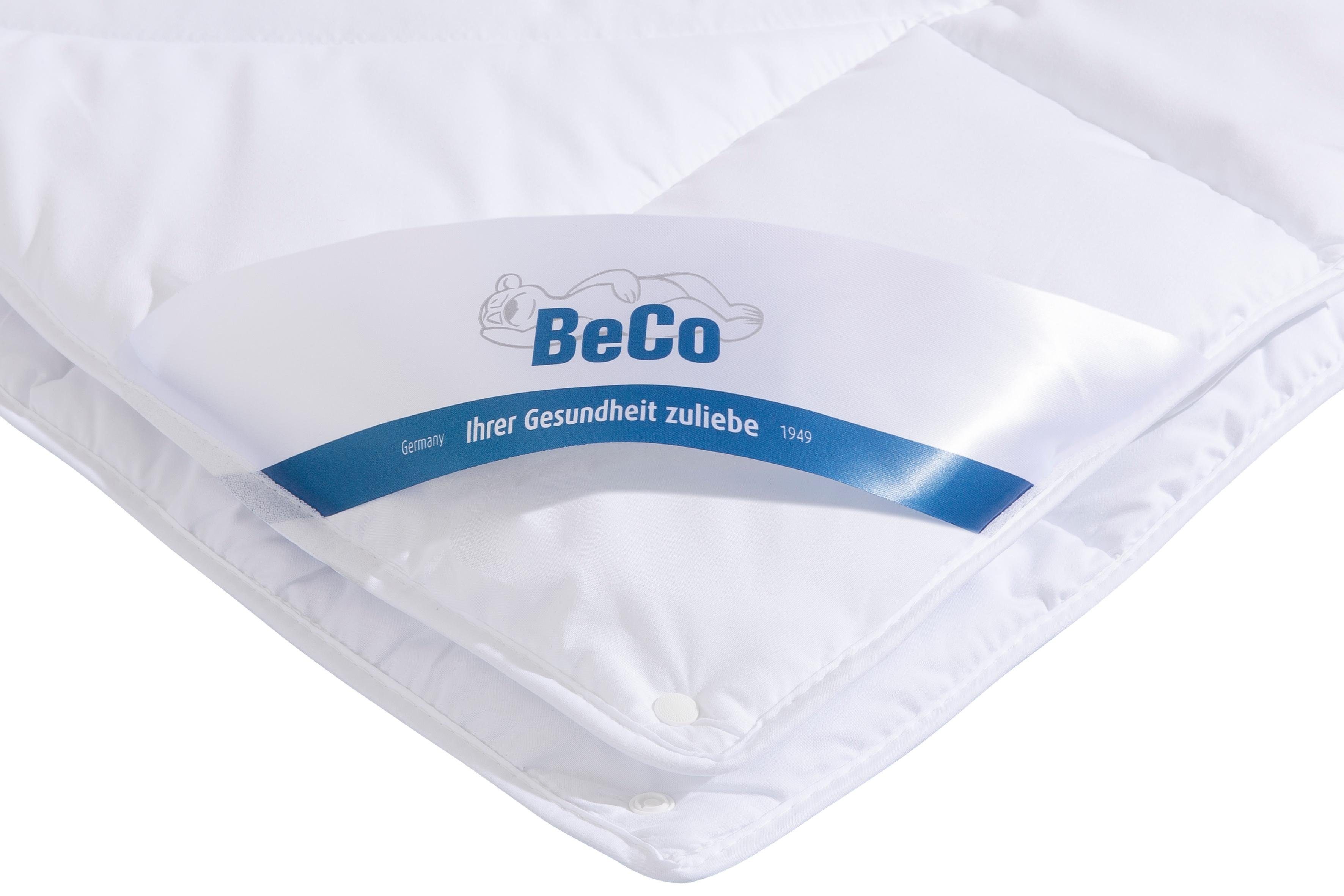 Beco Kunstfaserbettdecke Gregor, Bettdecken für Sommer und Winter, Ganzjahresdecke, Füllung: Polyester, Bezug: Polyester, Bettdecke 135x200cm, allergiker geeignet (Hausstauballergiker)