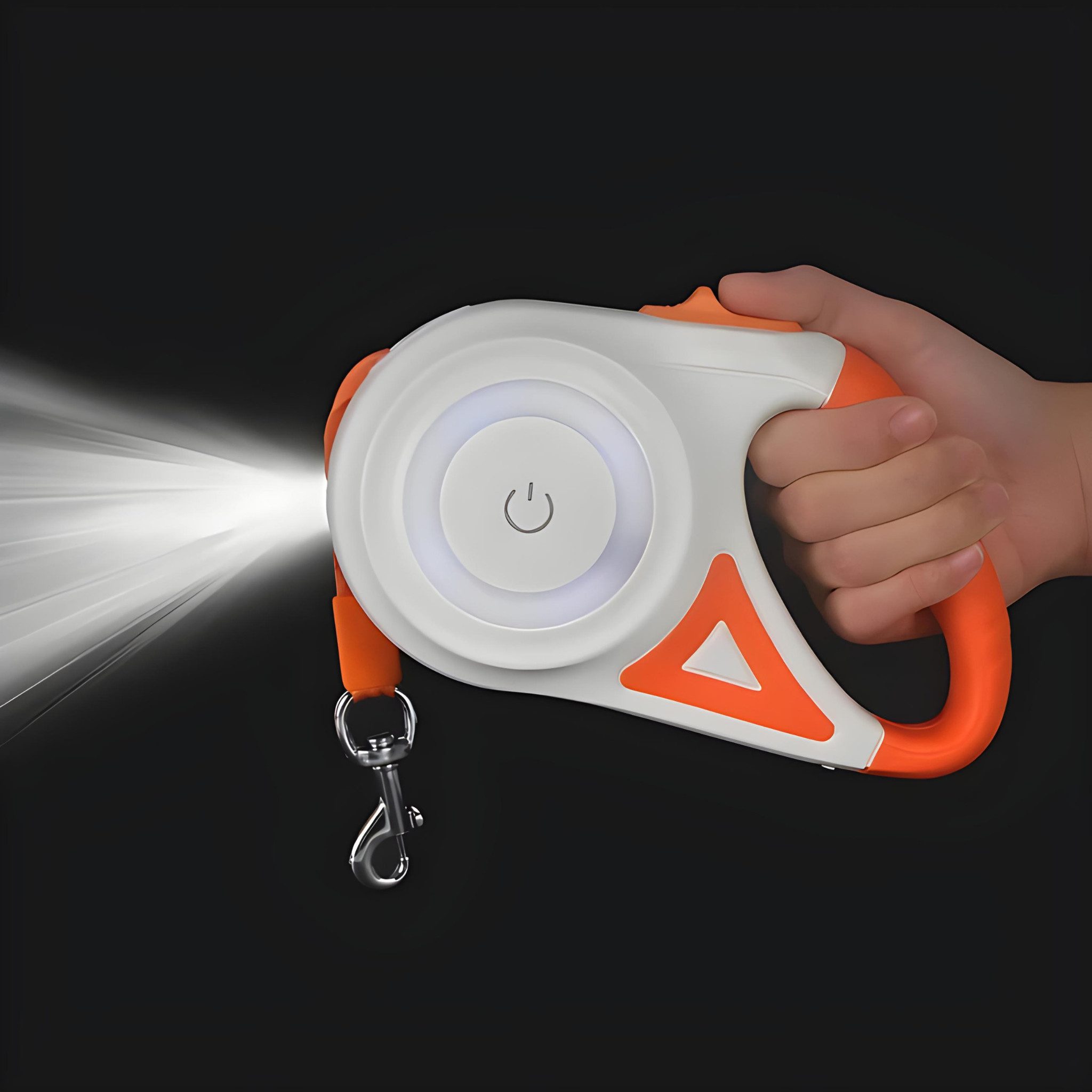 ROJECO Hundeleine mit LED Beleuchtung & Taschenlampe, Touch Bedienung, mit LED-Beleuchtung & integrierter Taschenlampe – Bild 3 von 5