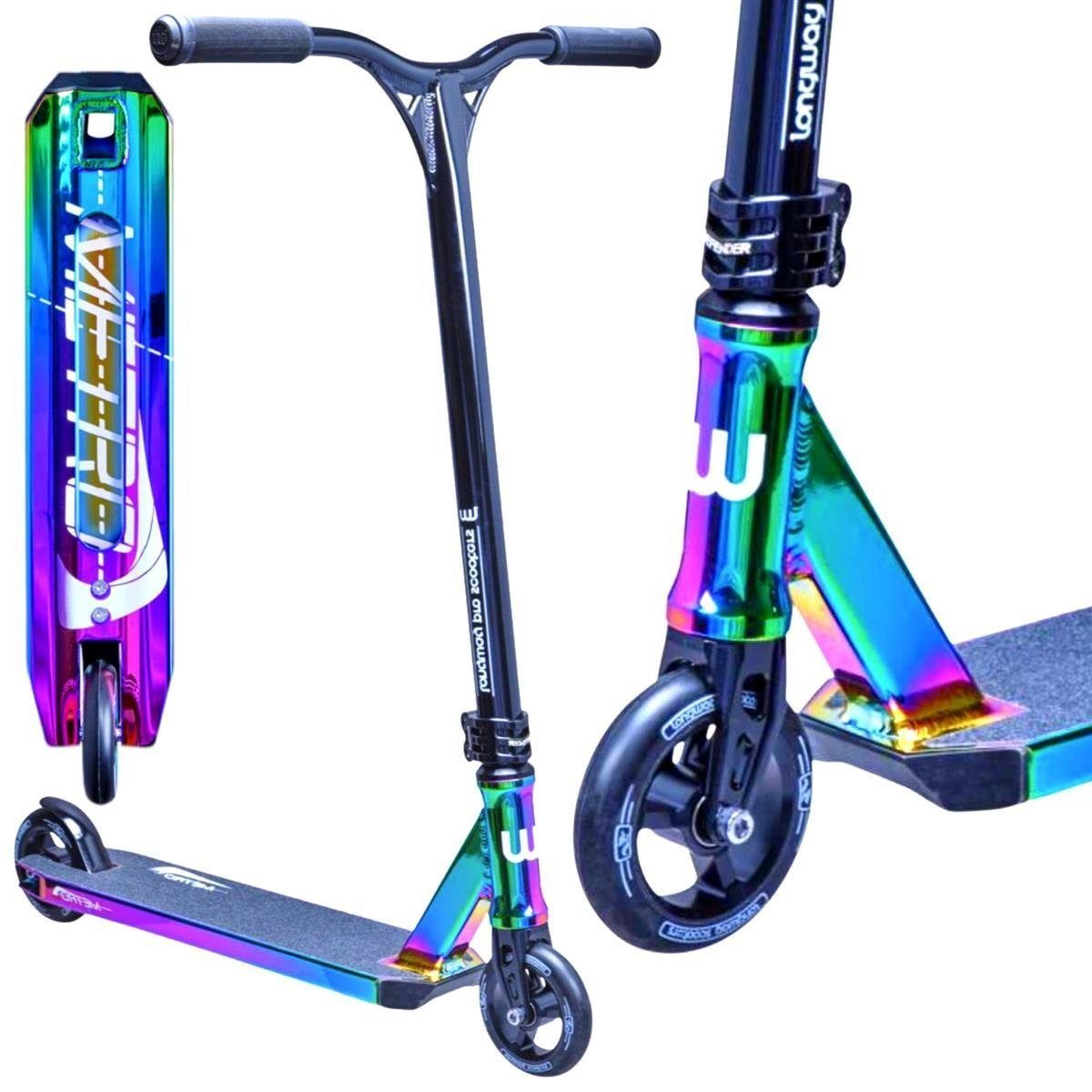 Schwarz/Neochrom Stunt-Scooter Longway Scooters Longway Stuntscooter H=79cm 2K19 Metro