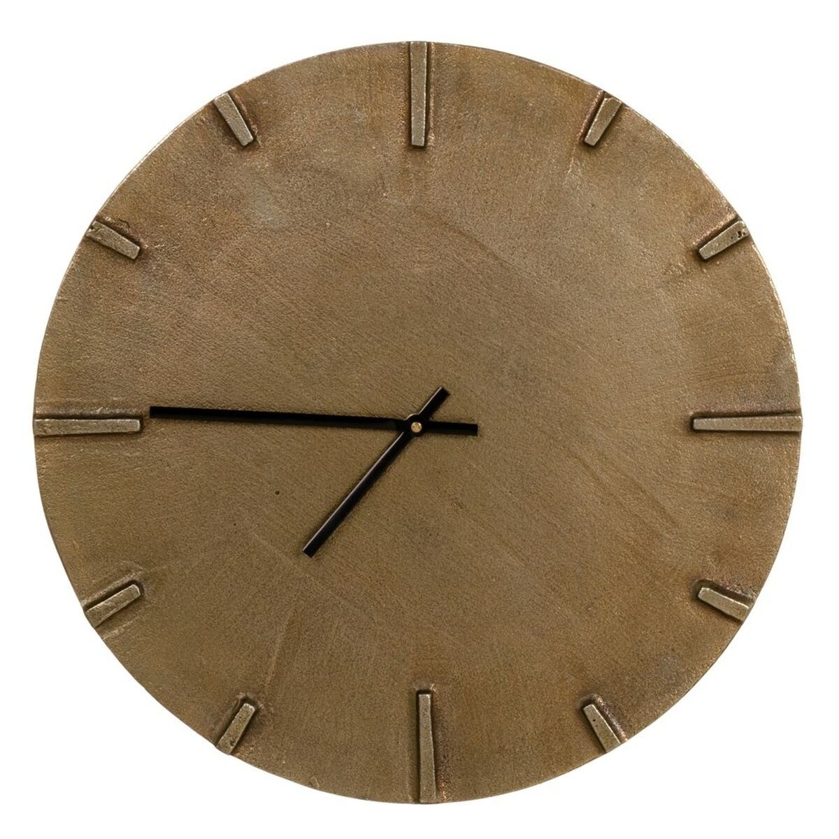 Bigbuy Uhr Wanduhr 38 x 1 x 38 cm Gold Aluminium