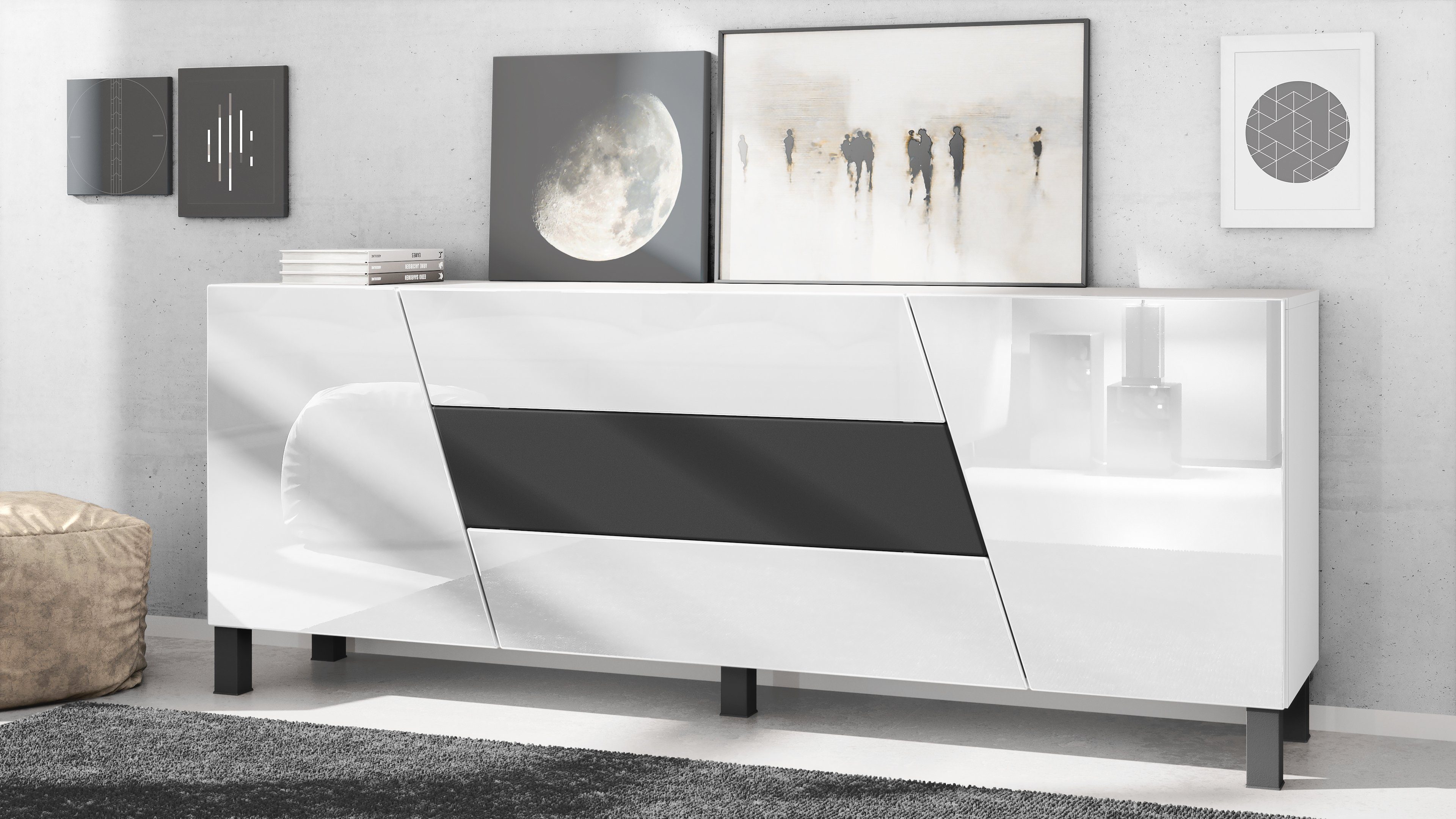 Vladon Sideboard Houston (Kommode, mit 2 günstig online kaufen