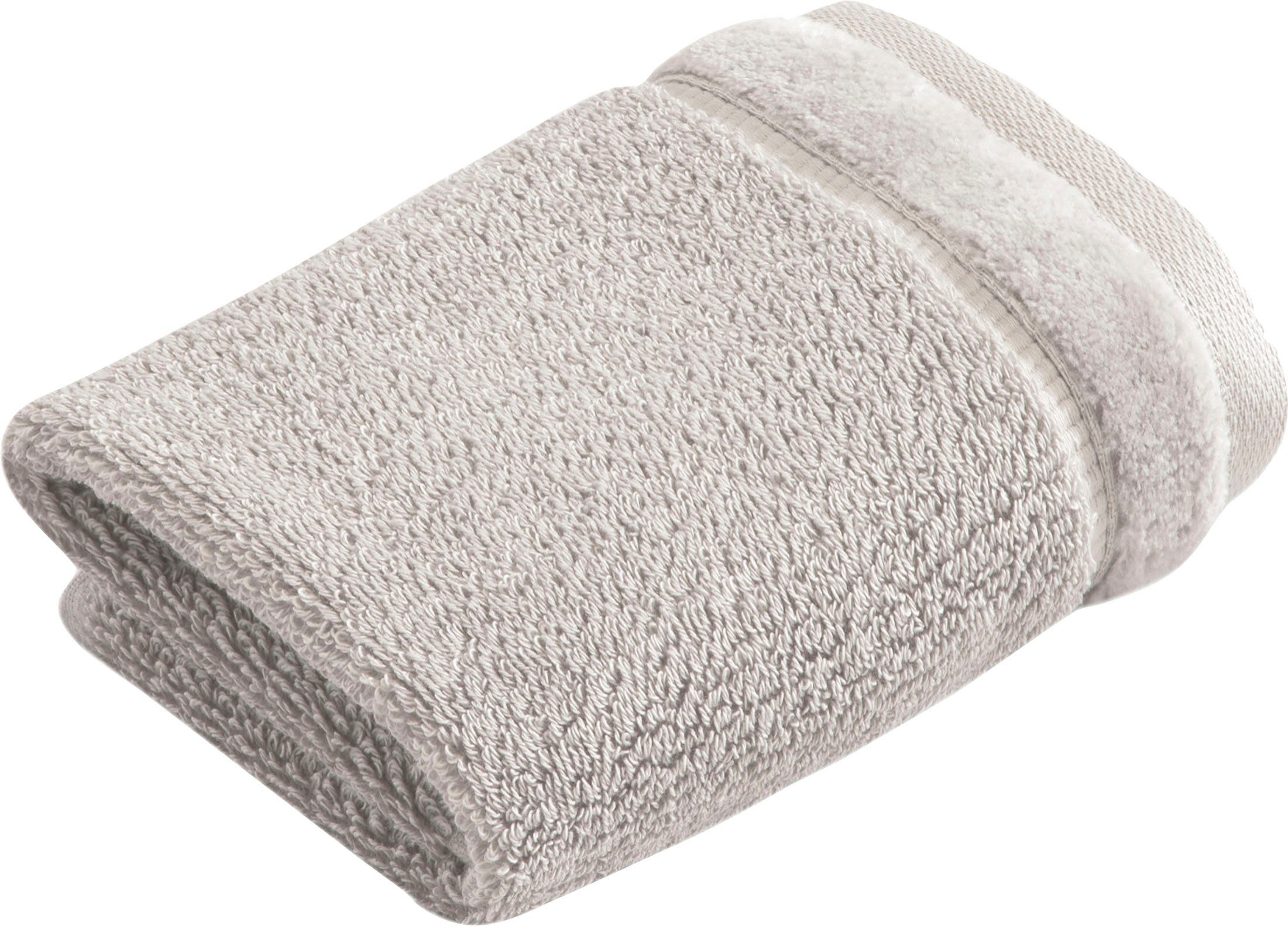 Vossen Seiftuch Pure, (3-St), Waschlappen im Set, Baumwolle & VEGAN, mit eleganter Veloursbordüre