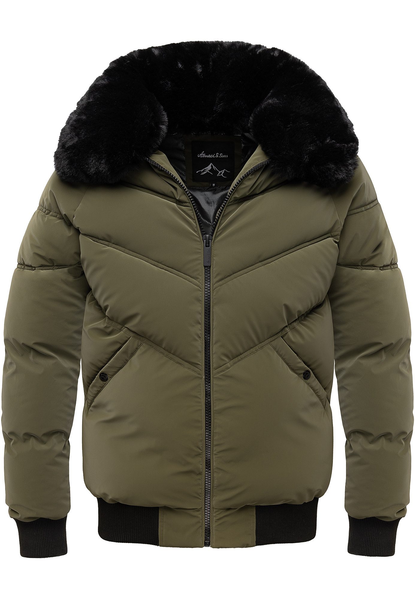 Amaci&Sons Winterjacke AUGUSTA Winterjacke Herren Gefütterte Dicke Winter J günstig online kaufen