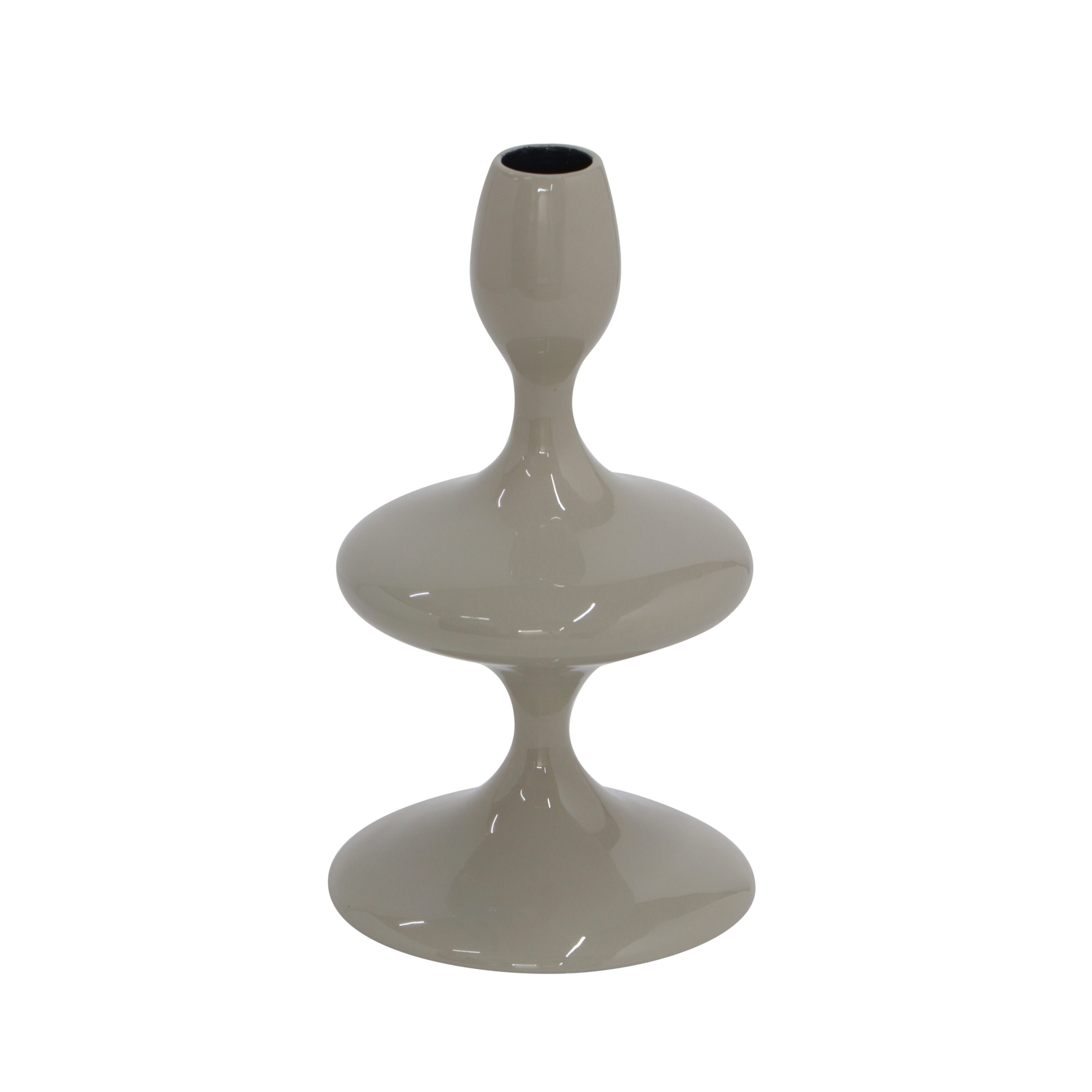 furnling Kerzenhalter Laurena (1 St), Kerzenständer mit außergewöhnlicher Form, Höhe 19,5 cm, warm grey
