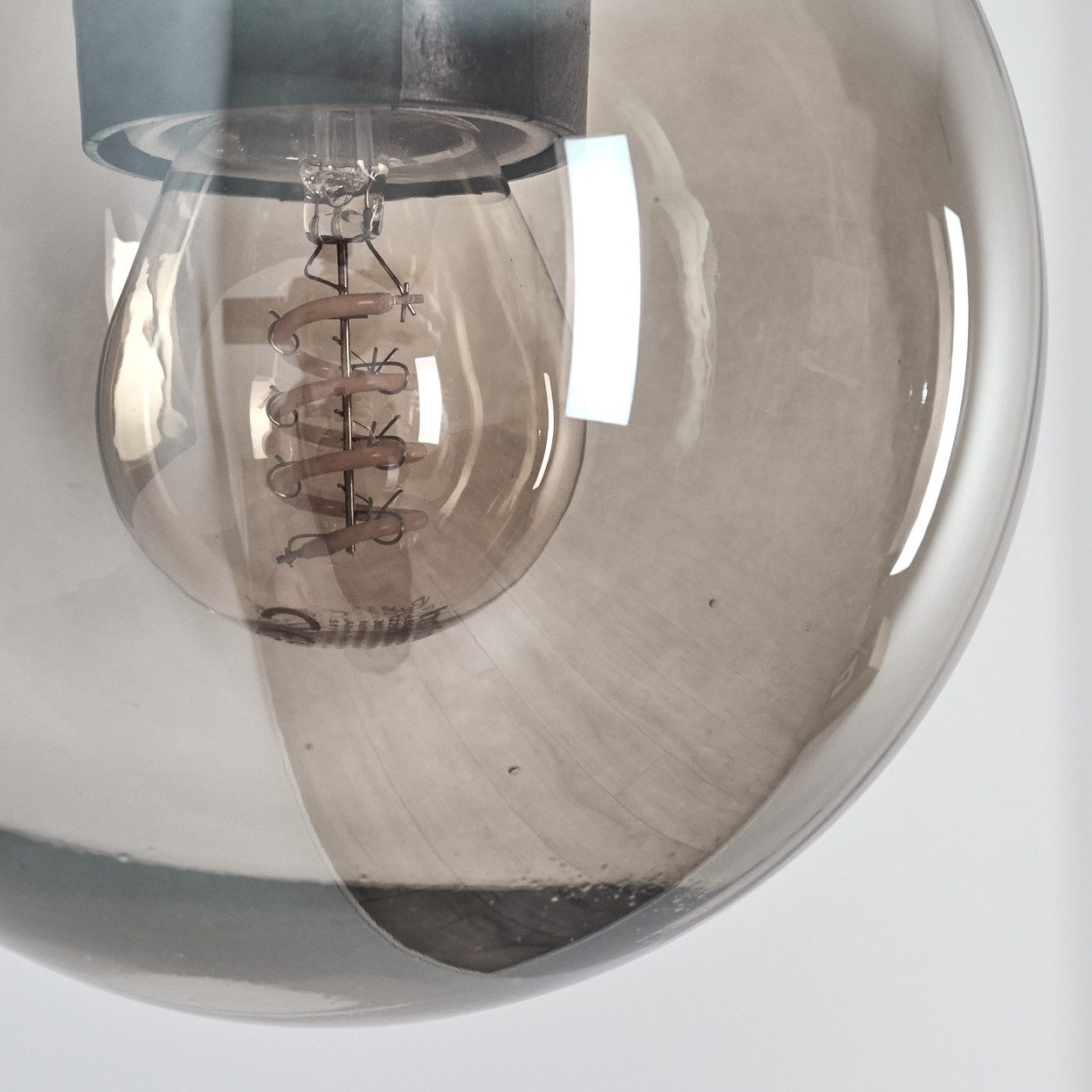 hofstein Außen-Wandleuchte moderne Wandlampe aus Metall/Glas in Anthrazit/Rauchfarben, ohne Leuchtmittel, Wandleuchte, Außenleuchte, 1xE27, ohne Leuchtmittel, IP44