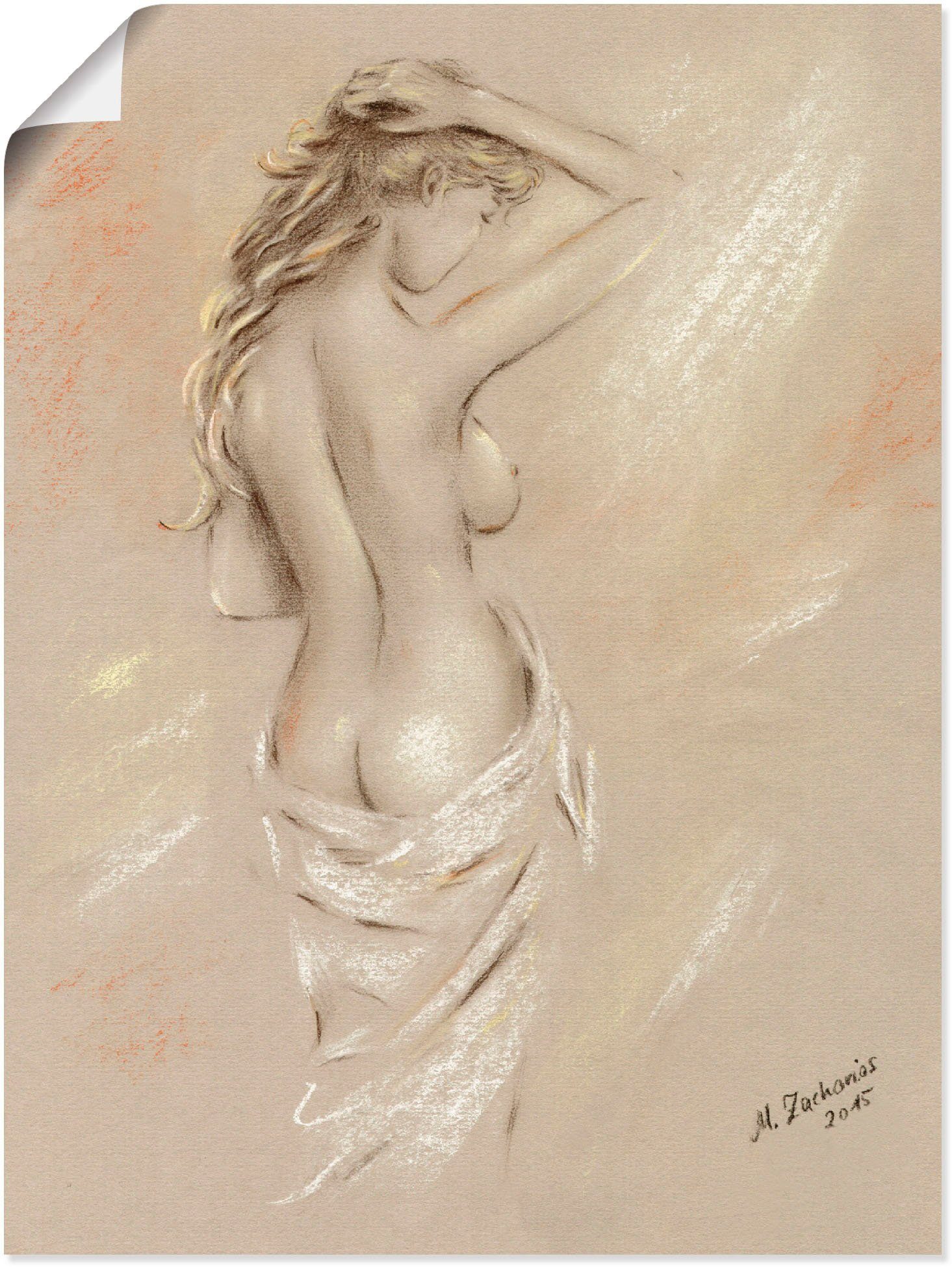 Artland Wandbild Reizvolle Rundungen - weiblicher Akt, Frau (1 St), als Leinwandbild, Плакат, Wandaufkleber in verschied. Größen