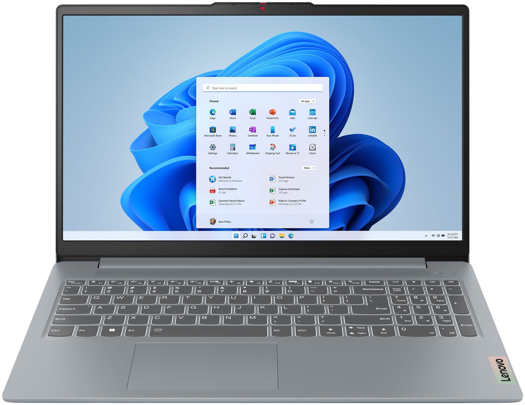 Lenovo IdeaPad Slim 3 15ABR8 Notebook (39,62 cm/15,6 Zoll, AMD Ryzen 7 5825U, Radeon Graphics, 8 GB, 512 GB SSD)