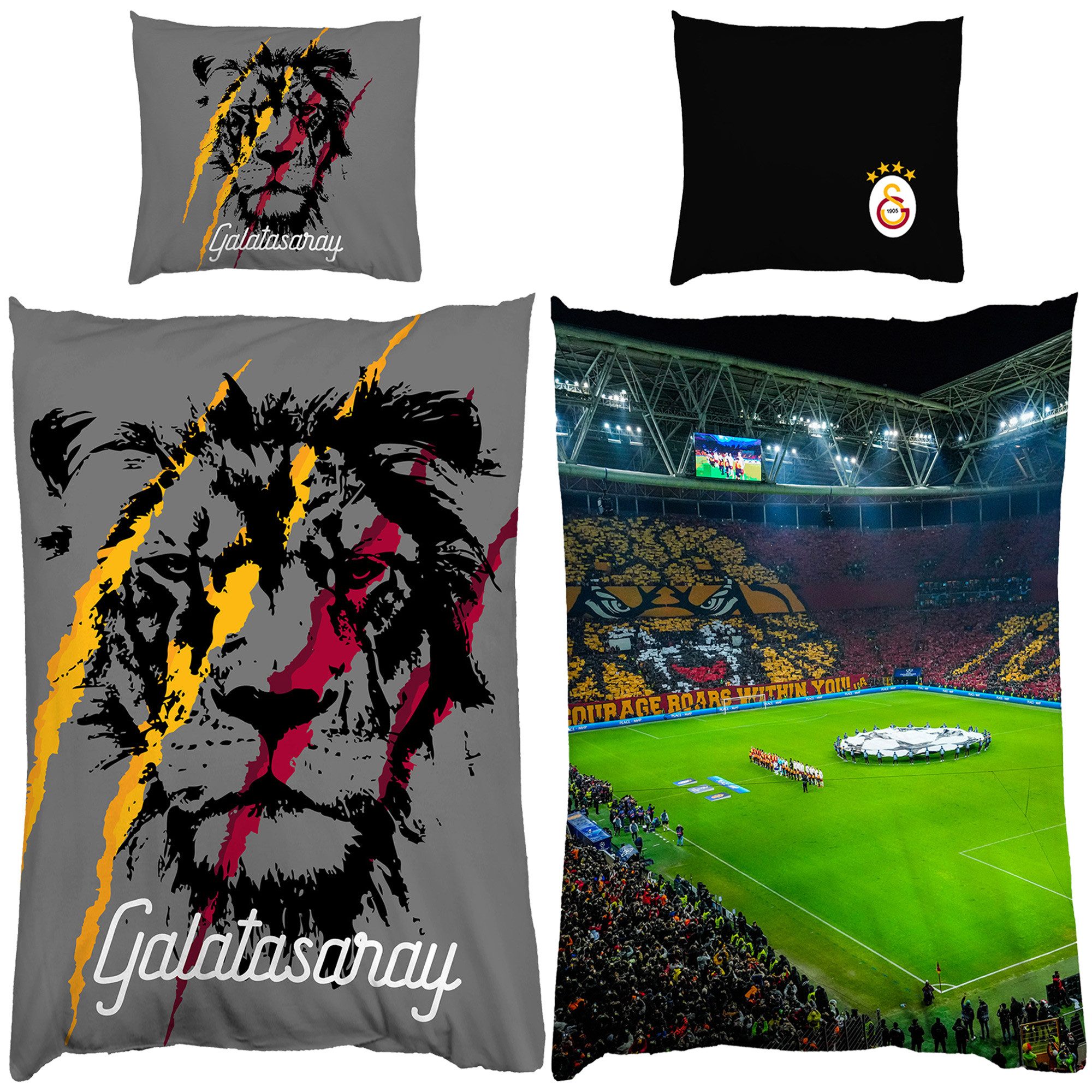 BERONAGE Wendebettwäsche Galatasaray Istanbul Fußball RAMS-Park Bettwäsche günstig online kaufen