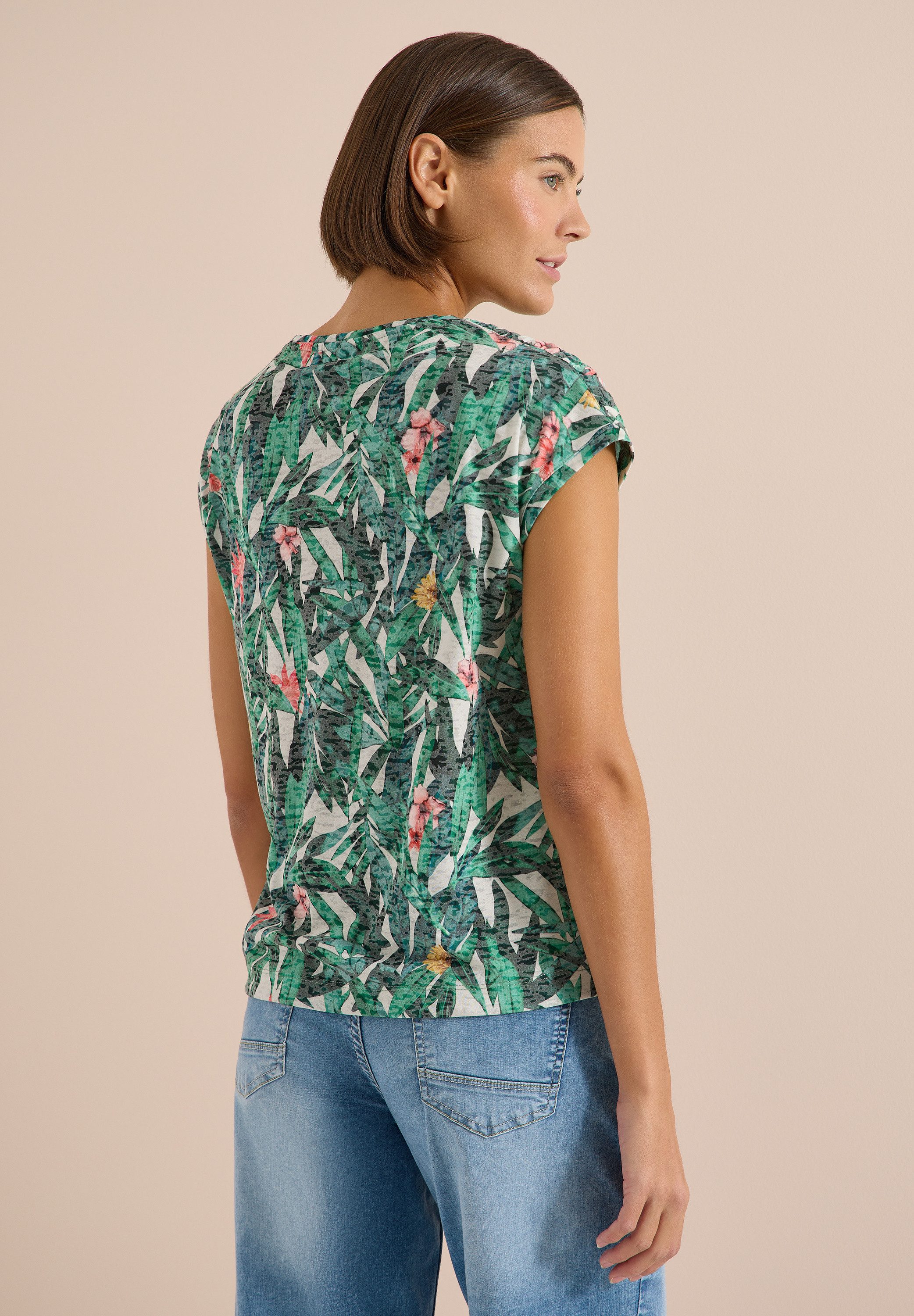 CECIL Print-Shirt mit Tunnelzug am Saum – Bild 2 von 5