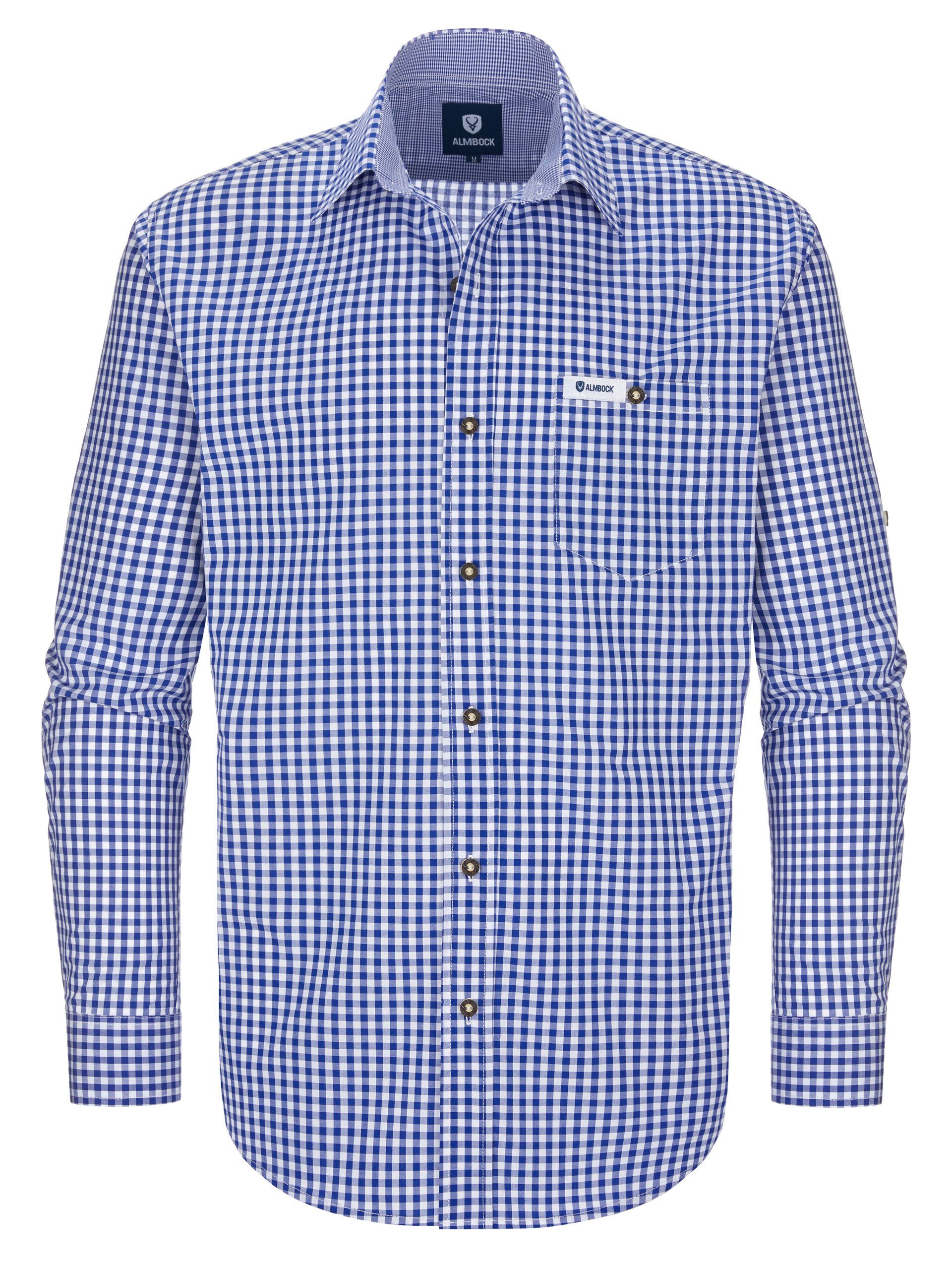 Almbock Trachtenhemd »Trachten Hemd Alois« blau-weiß-kariert online kaufen  | OTTO
