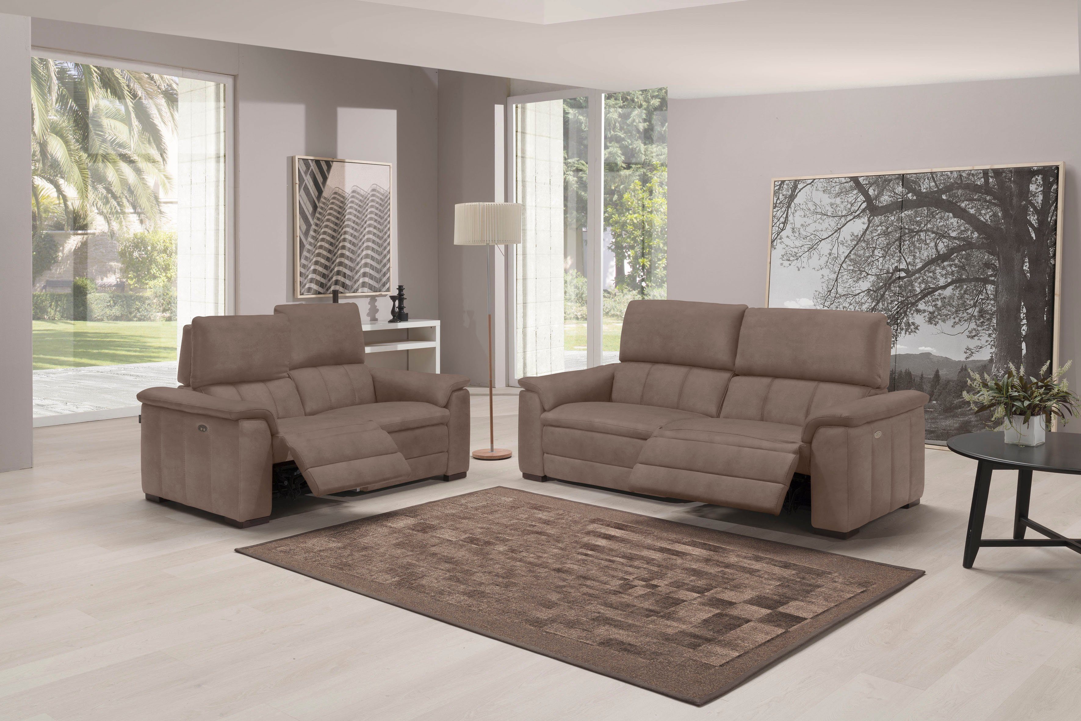 Egoitaliano Polstergarnitur Capucine, bequem, zeitlos elegant, hochwertiges Set, bestehend aus einem 2-Sitzer und einem 2,5-Sitzer