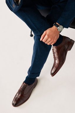 Next Oxford-Brogues aus Leder mit Zehenkappe Schnürschuh (1-tlg)