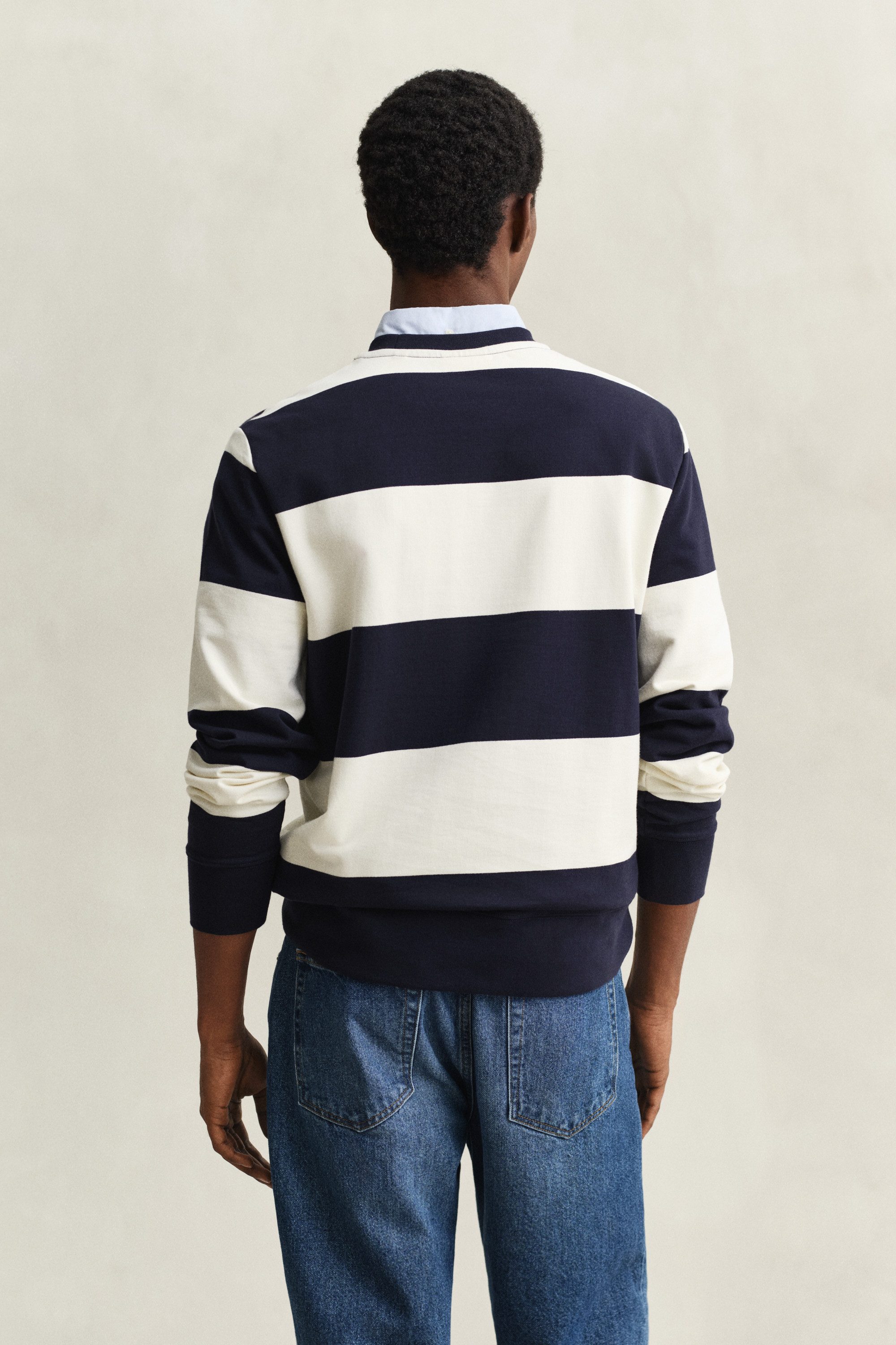 Gant Sweatshirt STRIPED C-NECK mit Rundhals und Logostickerei günstig online kaufen